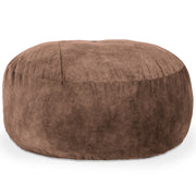 Jaxx Saxx 6 Foot Giant Bean Bag Chair - Padded Microvelvet, Chestnut