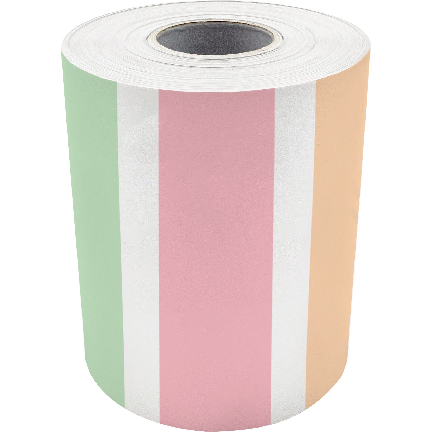 Pastel Pop Stripes Straight Rolled Border Trim, 50 Feet