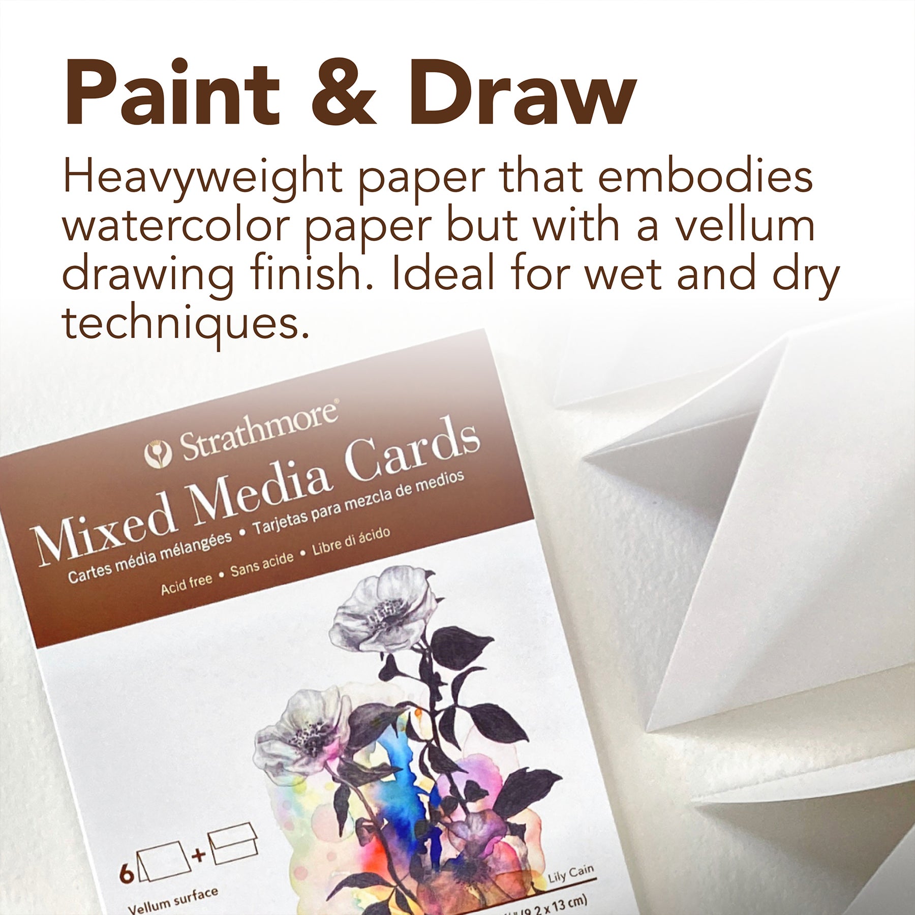400 Series Mixed Media Paper Cards & Envelopes, Full Size, 5x6.875 inch, Pack of 50