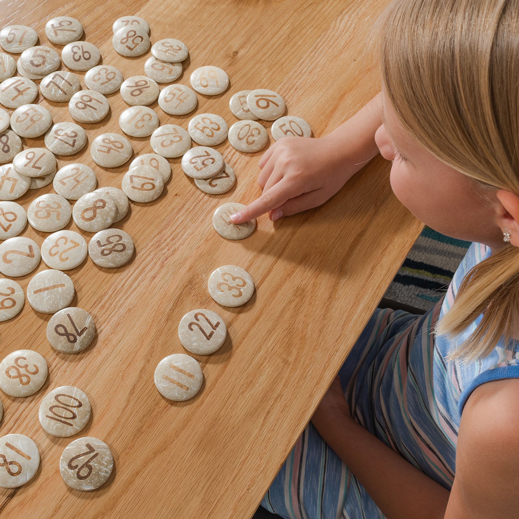 Coconut Numbers, Large, 1-100, Set of 100