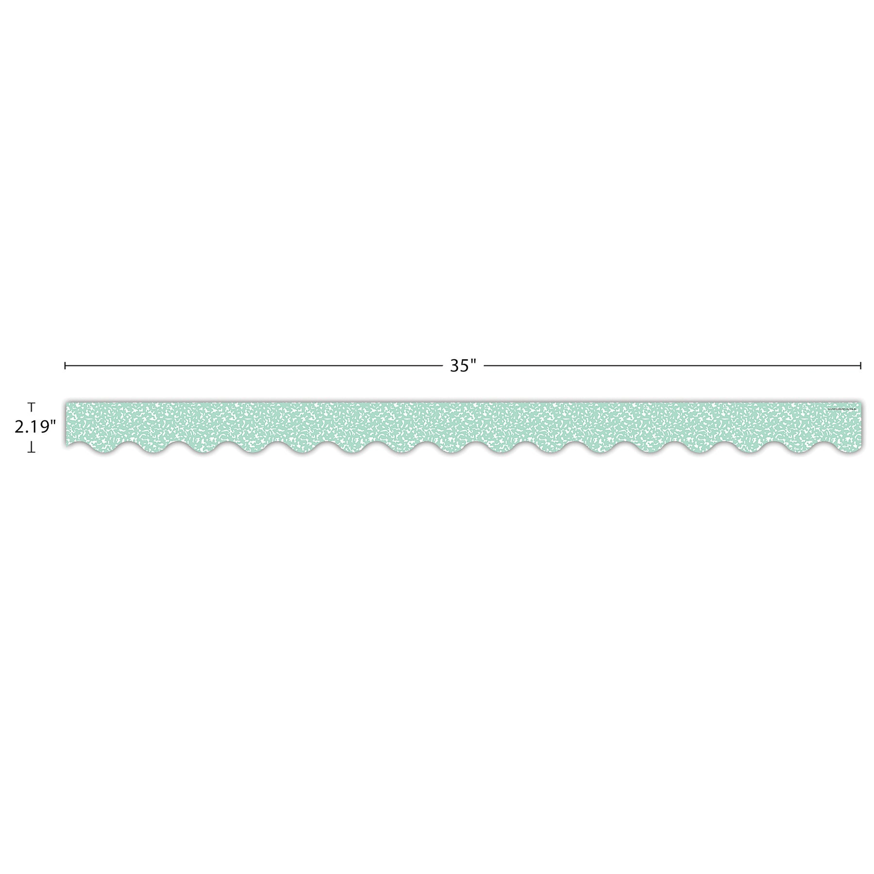 Composition Green Scalloped Border Trim, 35 Feet