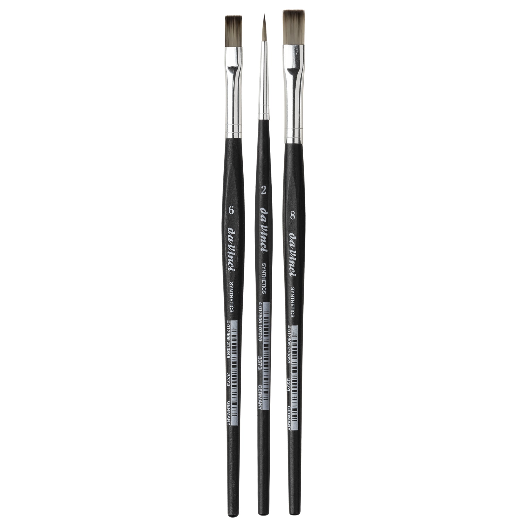 SYNTHETICS Facepainting Brushes, Acrylic & Tempera, Assorted, 3 Brush Set