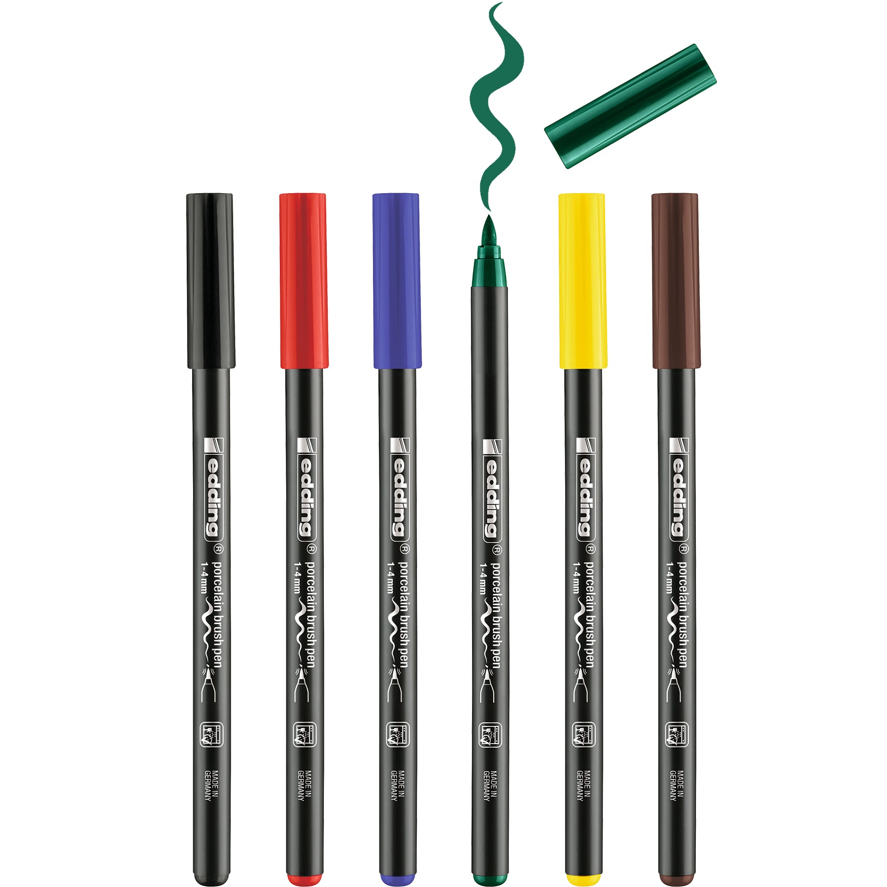 edding 4200 Porcelain Brush Pen - Set of 6 - Family