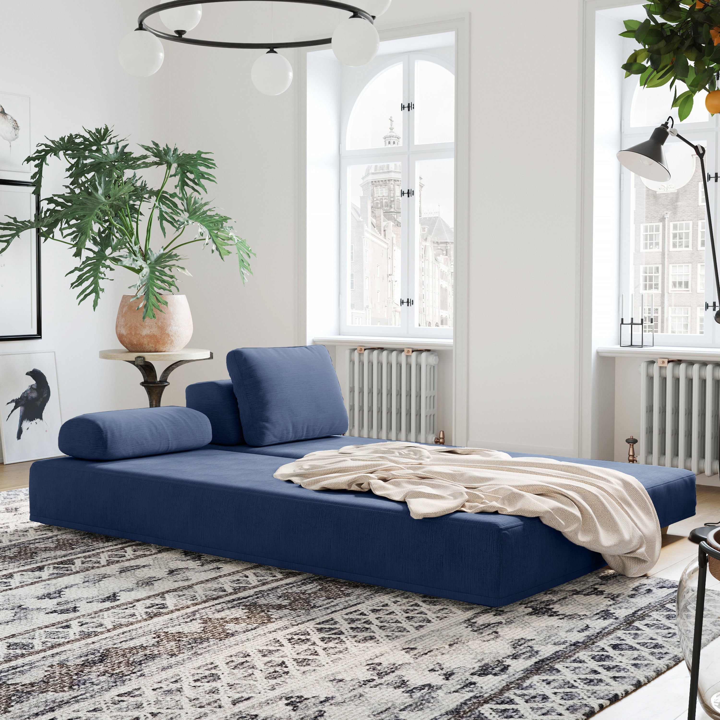 Jaxx Balshan Chaise Lounge Daybed, Indigo