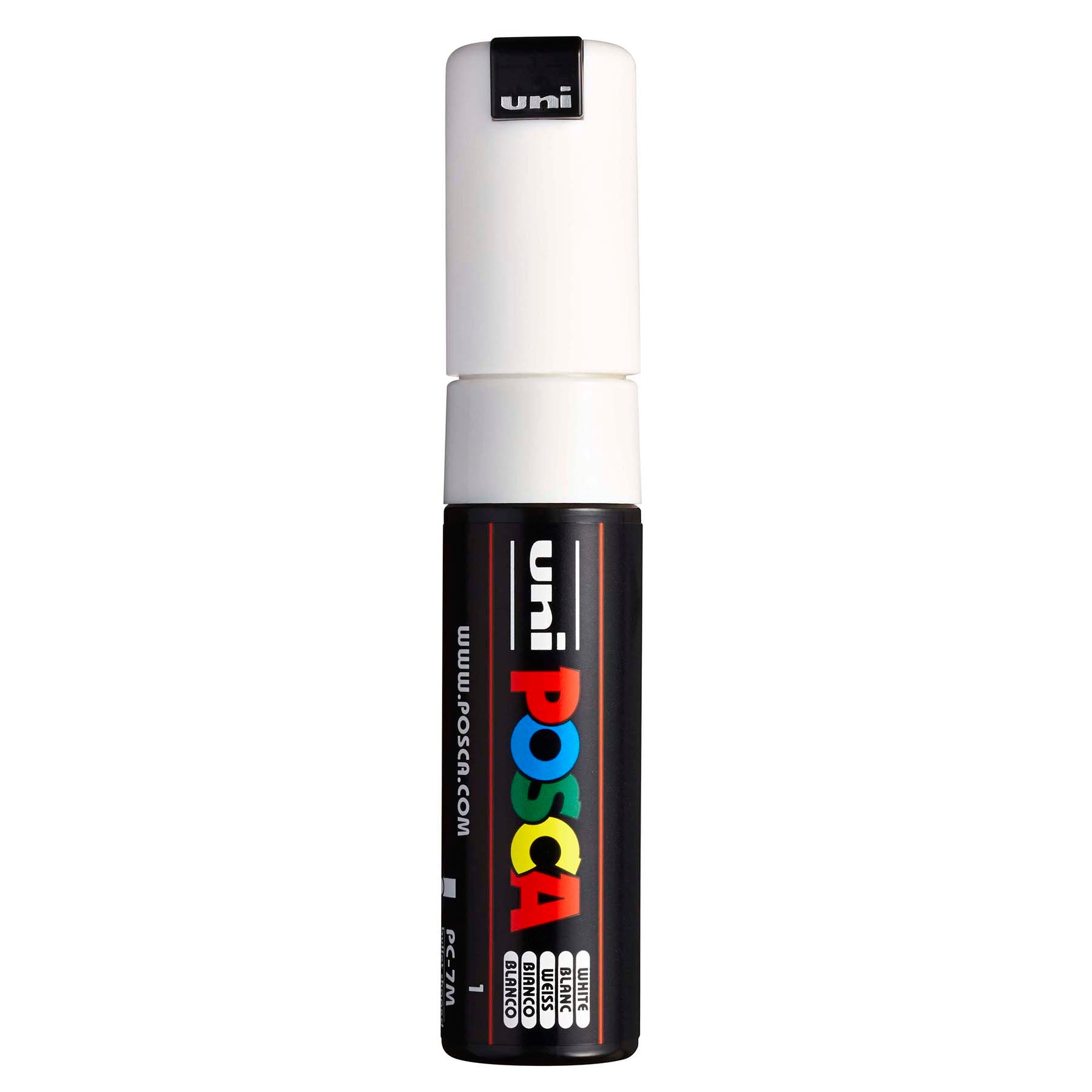 uni® POSCA PC-7M Water-Based Paint Markers, Broad Tip (4.5-5.5mm), White