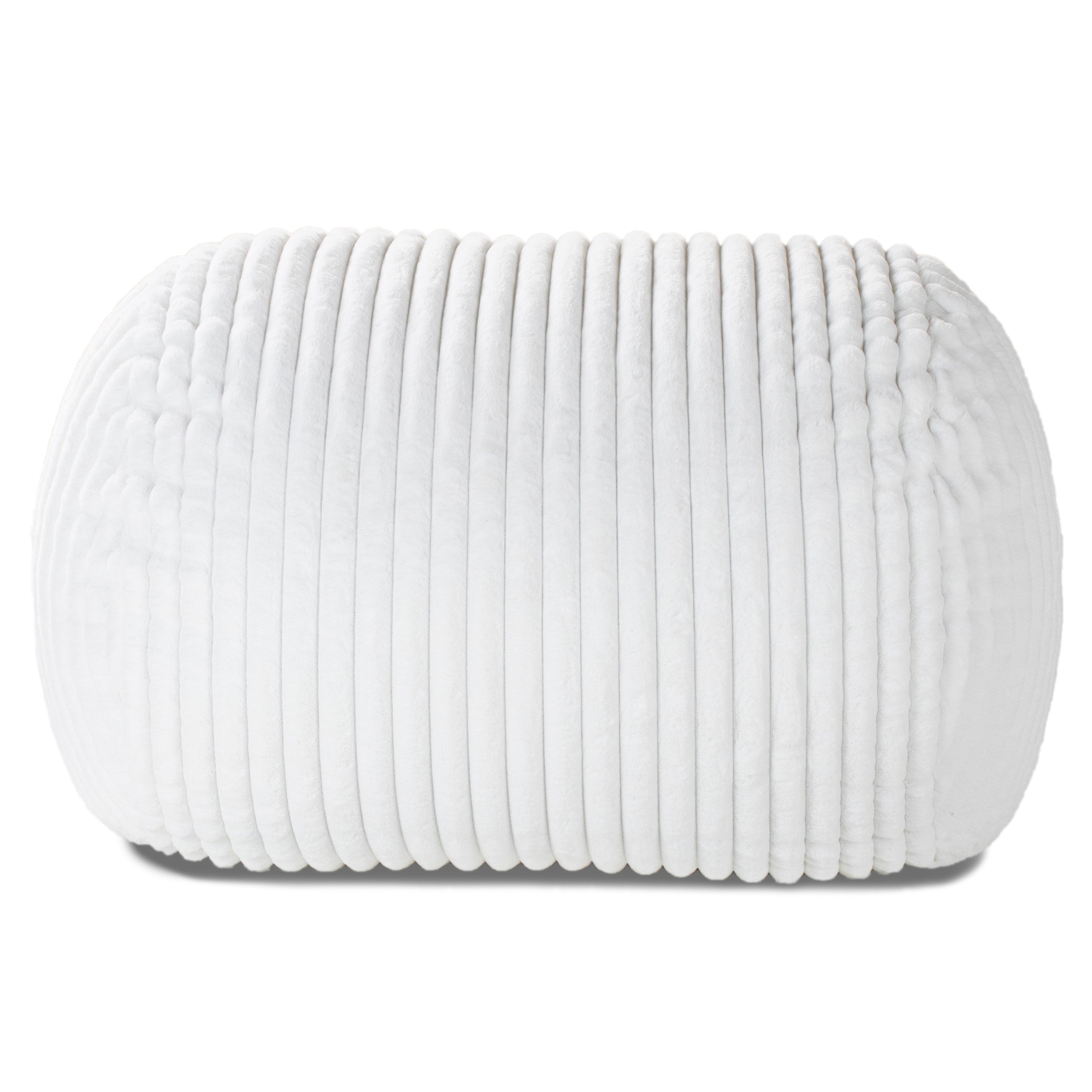 Jaxx 5.5 ft Bean Bag Loveseat, Premium Faux Fur, Mondo Ivory
