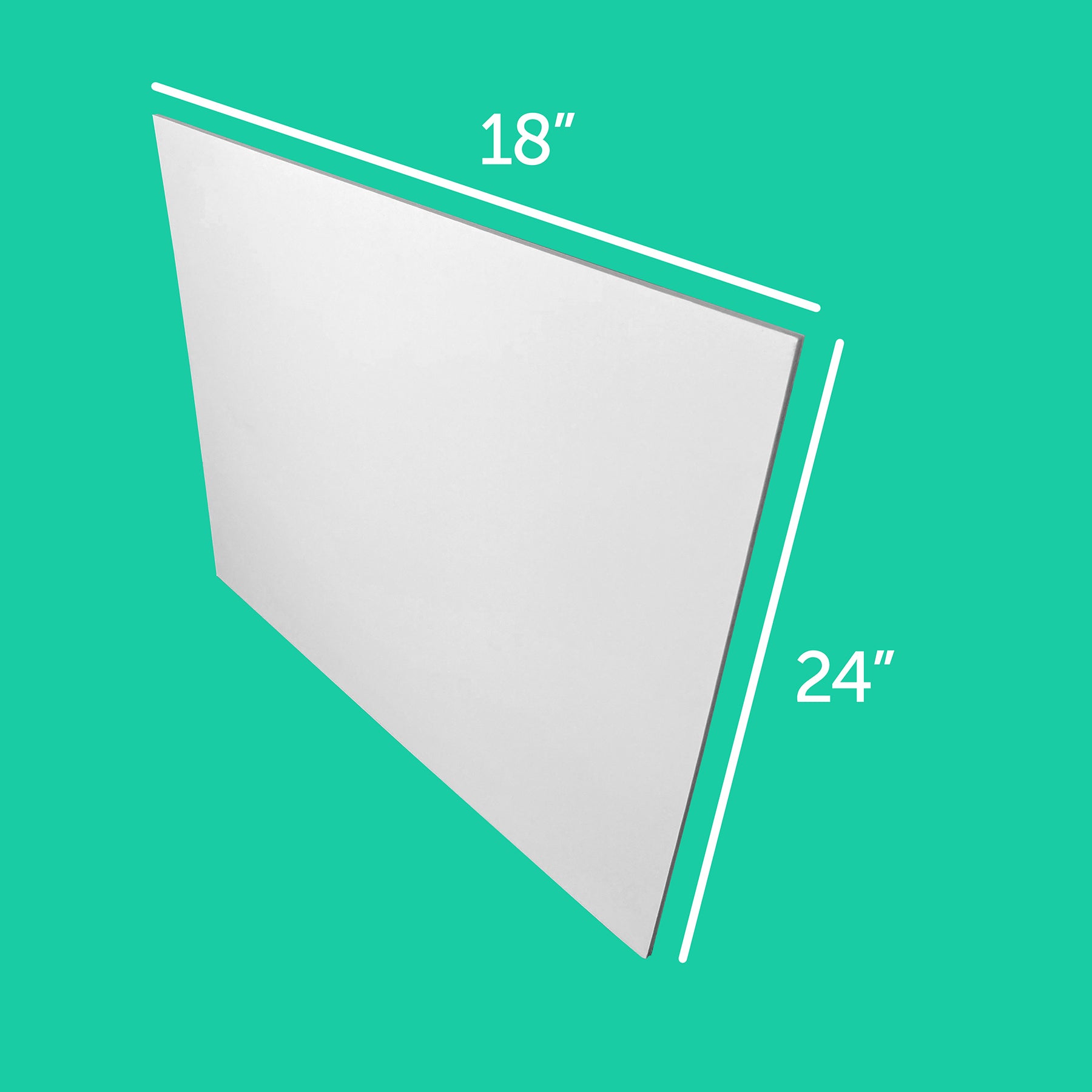 Foam Board, 18" x 24", White, Pack of 5