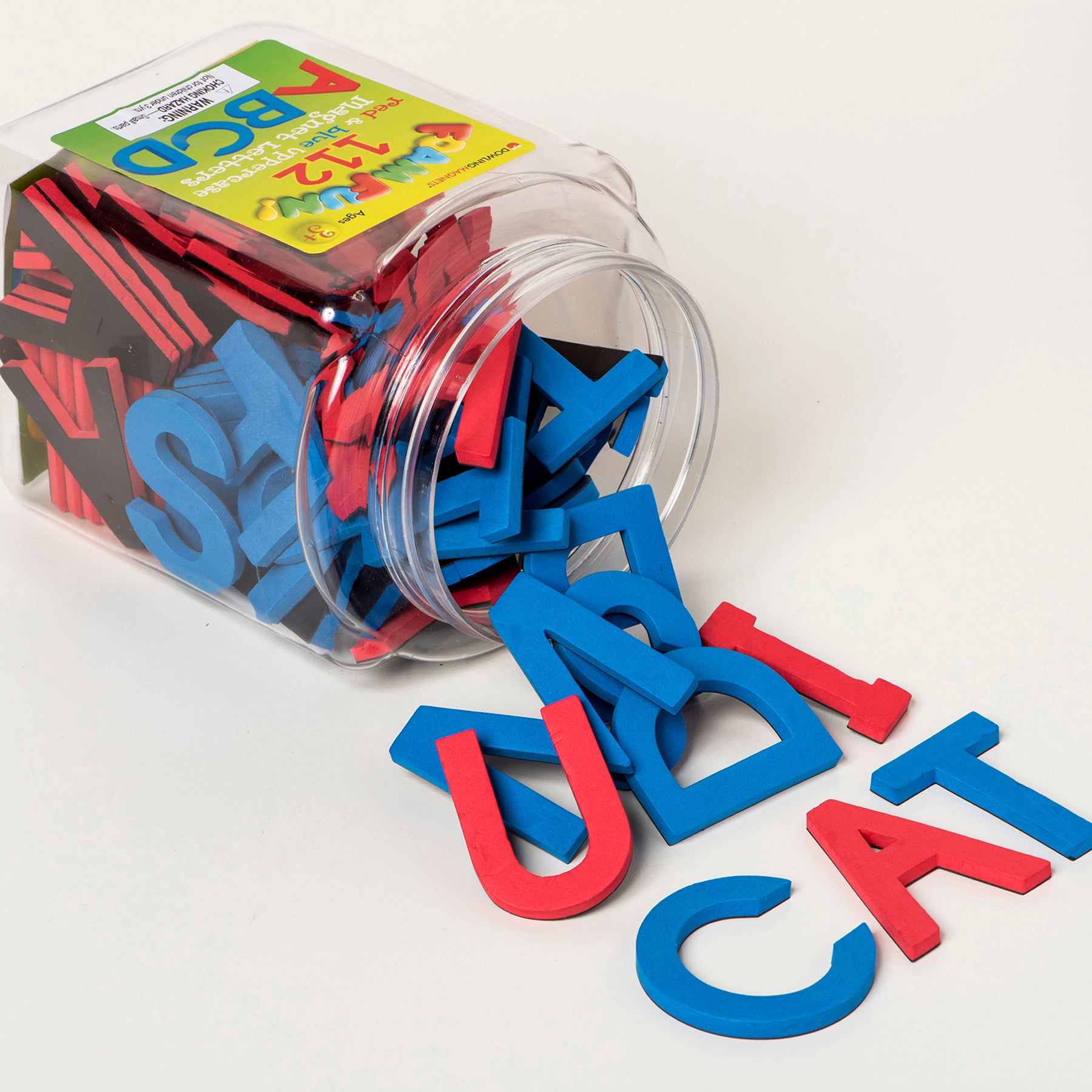 Foam Fun Uppercase Red & Blue Magnet Letters, Set of 112