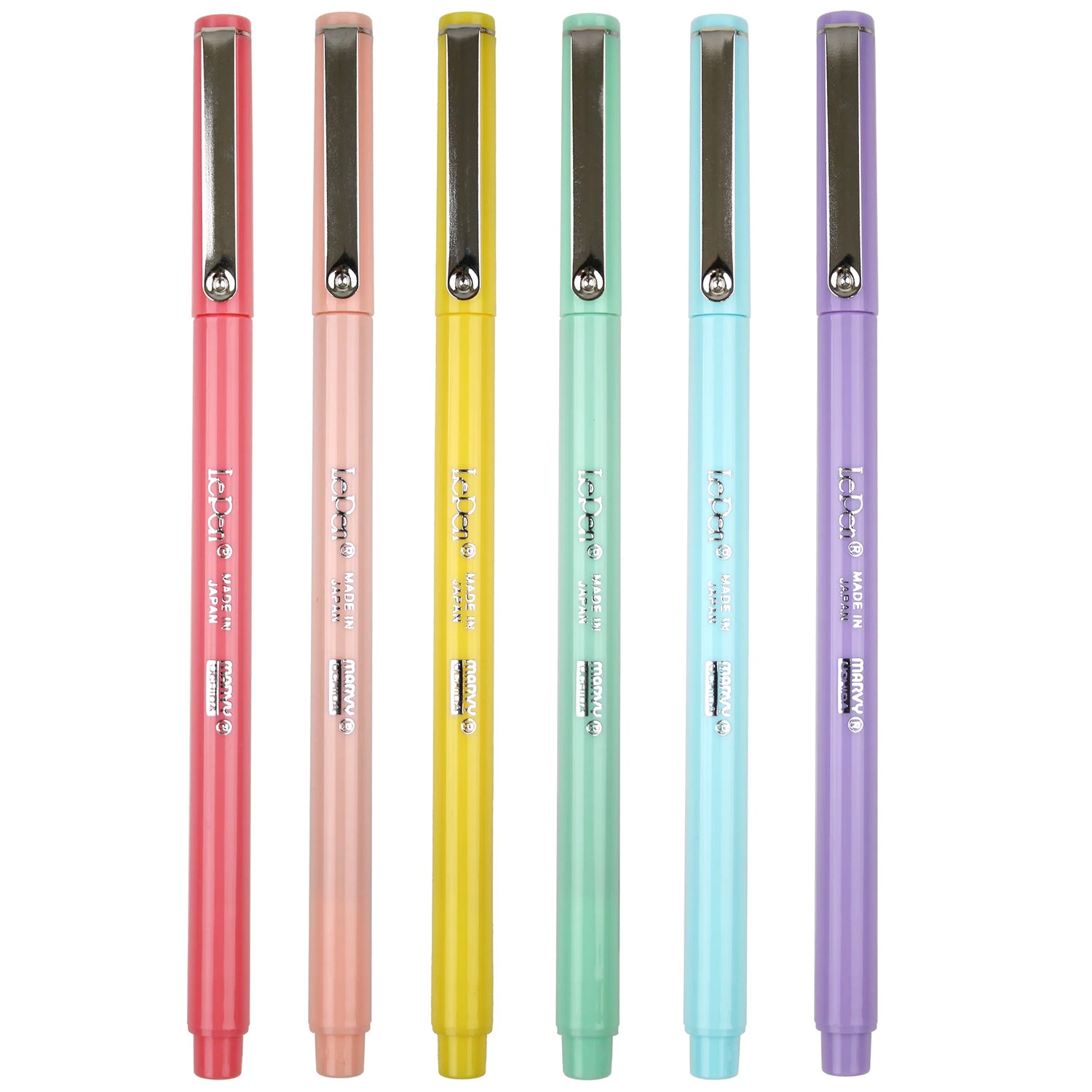 LePen® Micro-Fine Point Pen, Pastel, 6 Colors