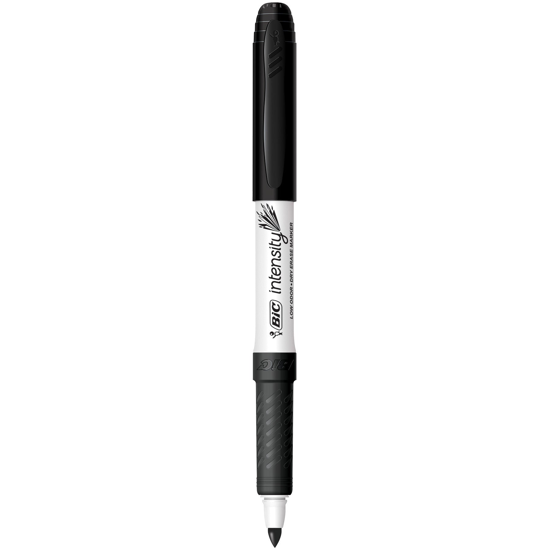 Intensity Low Odor Dry Erase Markers, Fine Tip Dry Erase Markers (6.34 mm), Black, 12-Count Pack