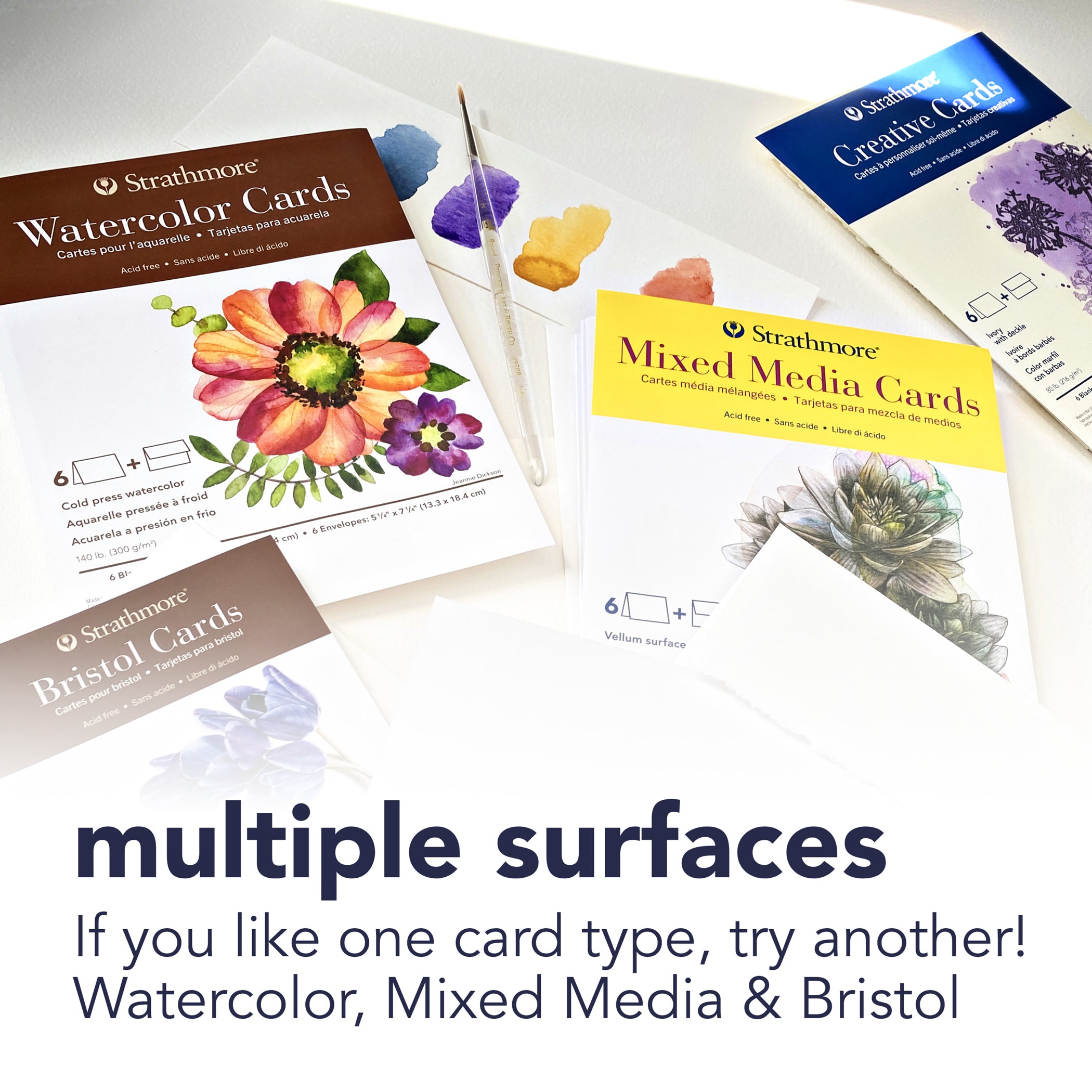 Photo Mount Cards & Envelopes, Decorative Embossed Border, 5x6.875 inch, 100 Pack