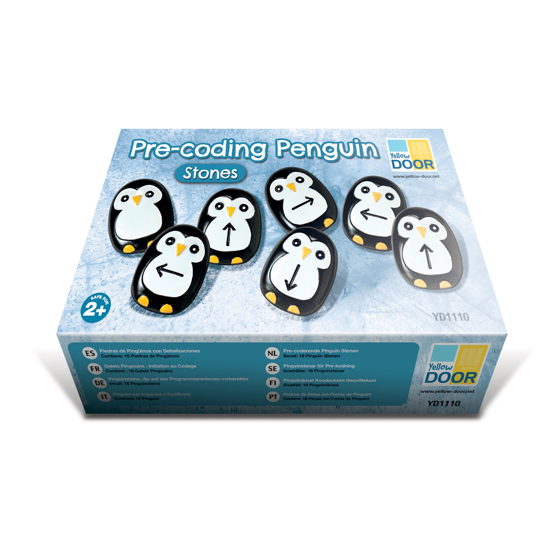 Pre-Coding Penguin Stones, Set of 18