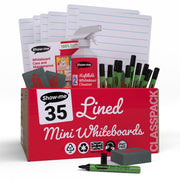 Classpack of 35 x Lined/Plain 8" x 12" Lapboards, with Pens, Erasers, Cleaner