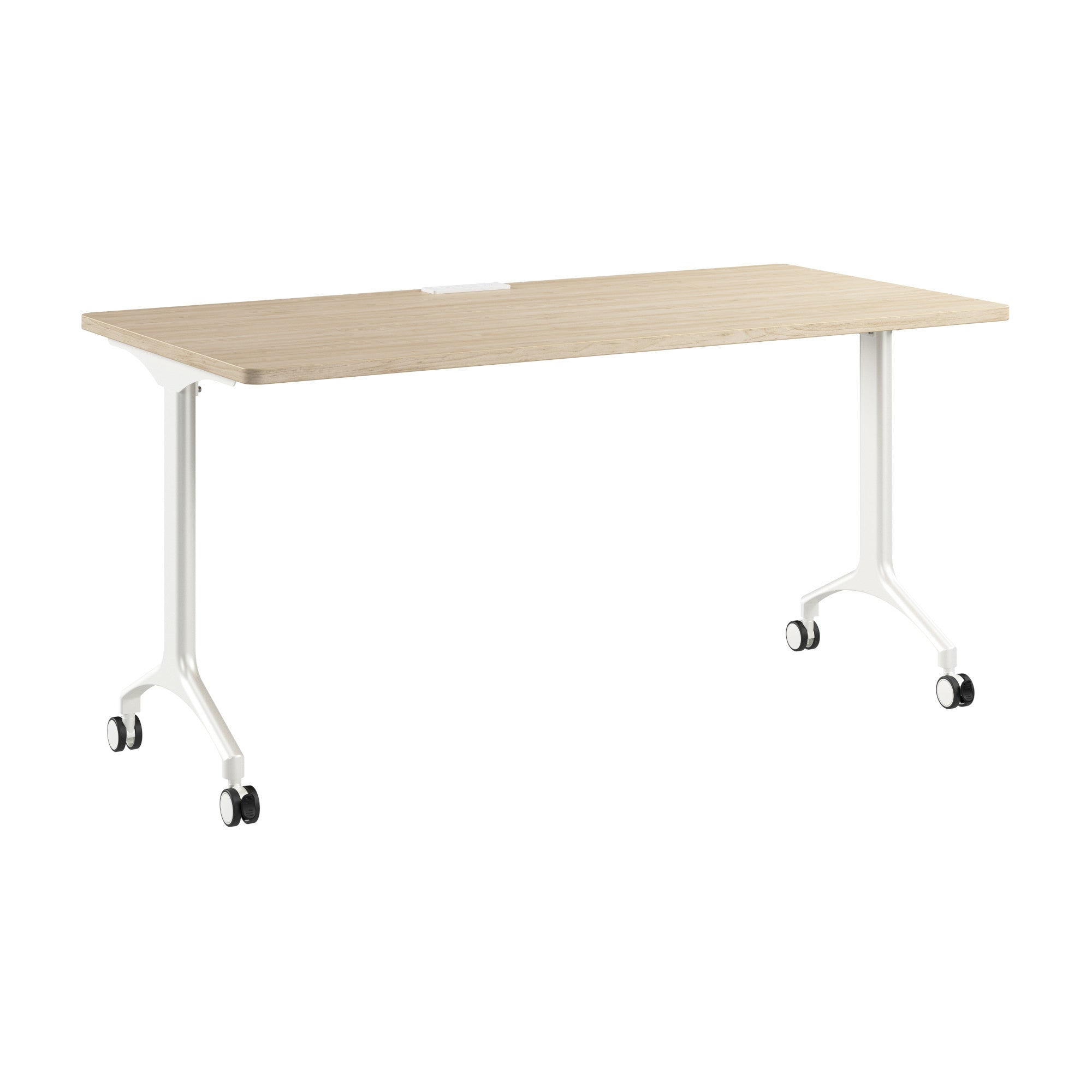 Bush Business Furniture Synergy 60-inch Rectangle Modular Office Conference Table in Natural Elm - 59.45" Width x 29.37" Depth x 29.62" Height