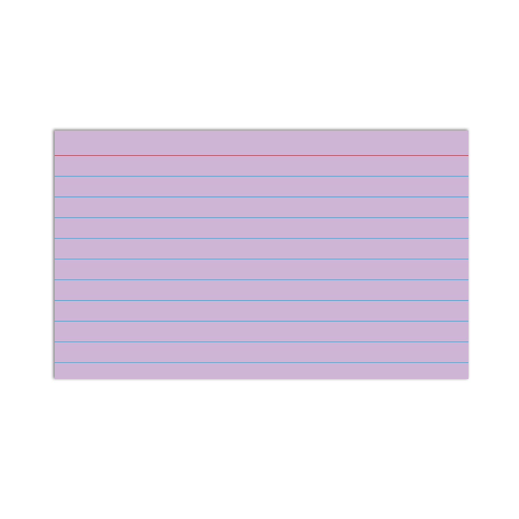 Index Cards, 3" x 5", Assorted Colors, Ruled, Pack of 100
