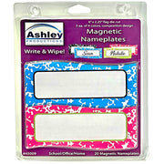 FLAG CUT MAGNETIC NAME PLATES 20CT