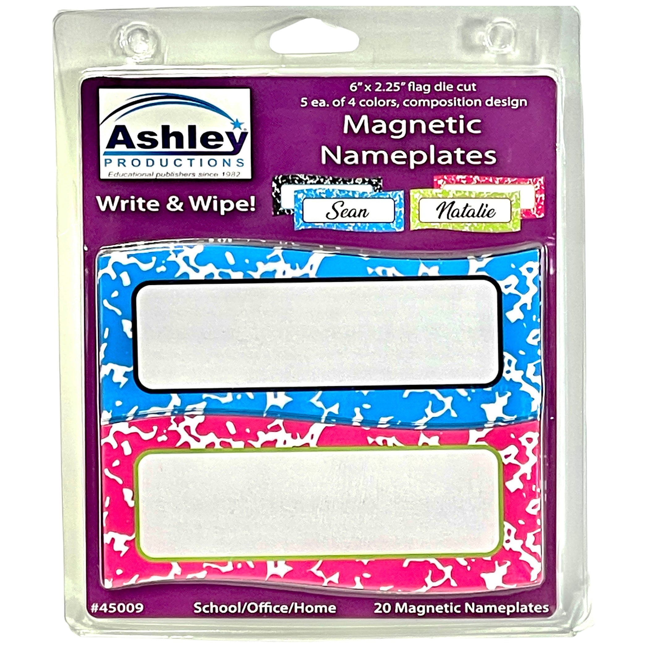 FLAG CUT MAGNETIC NAME PLATES 20CT