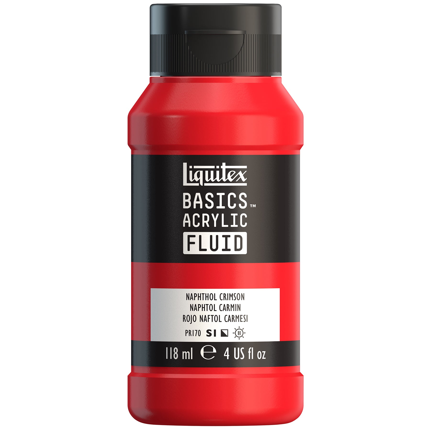 LQ BASICS Acrylic Fluid 118ml Bottle -  Napthol Crimson