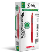 Z-GRIP RETRACT BALL 1.0MM RED 12CT