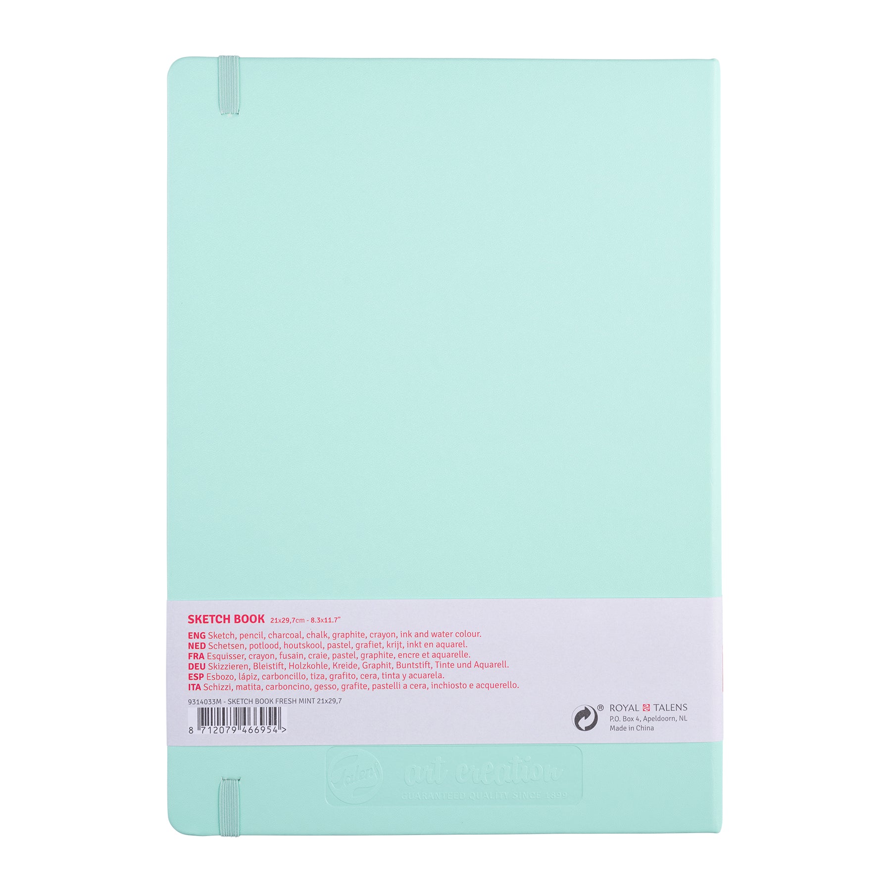 Sketchbook, 80 Sheets, 90lbs, Fresh Mint Cover, 8.3" x 11.7" (A4)