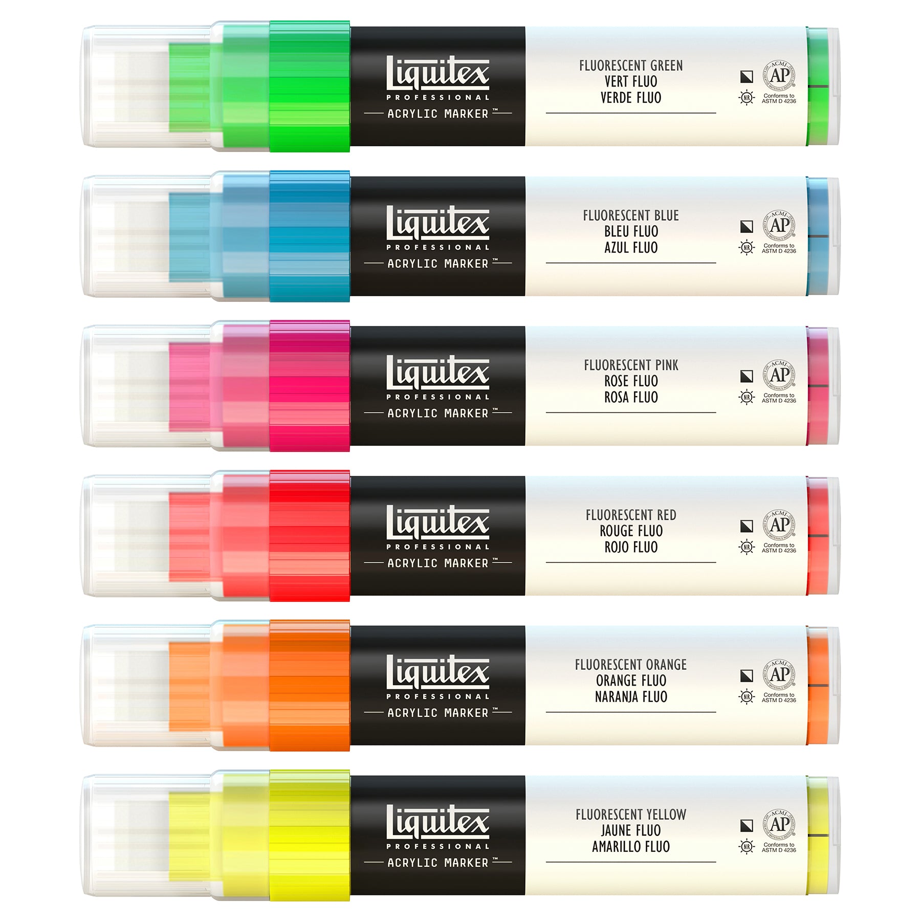 LQ Paint Marker Wide 6 Set - Fluorescents