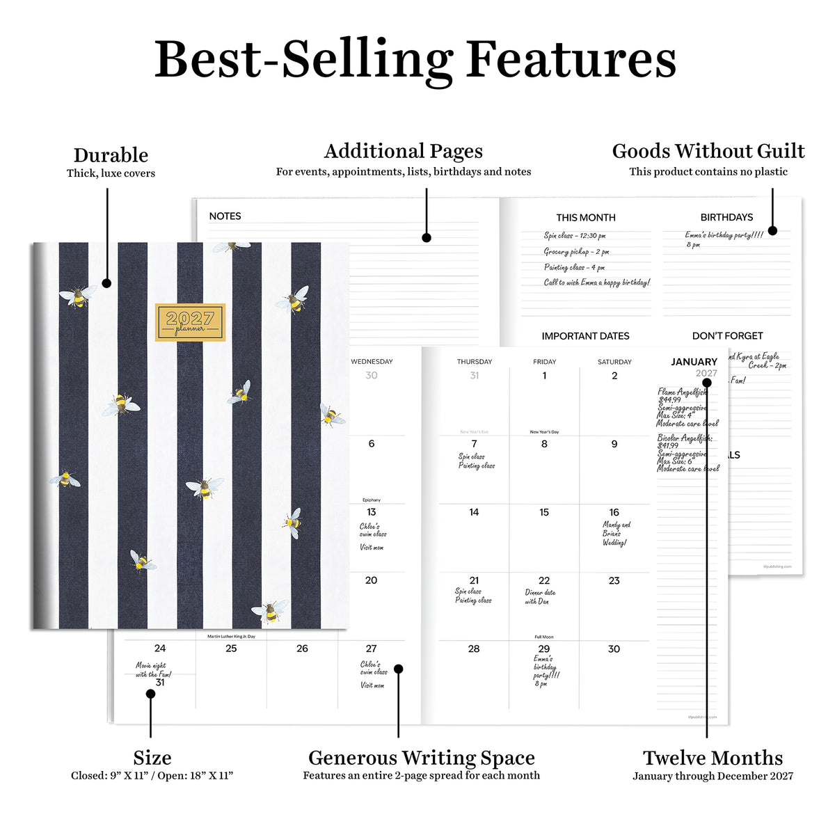 2027 SUPER BEE LG MONTHLY PLANNER