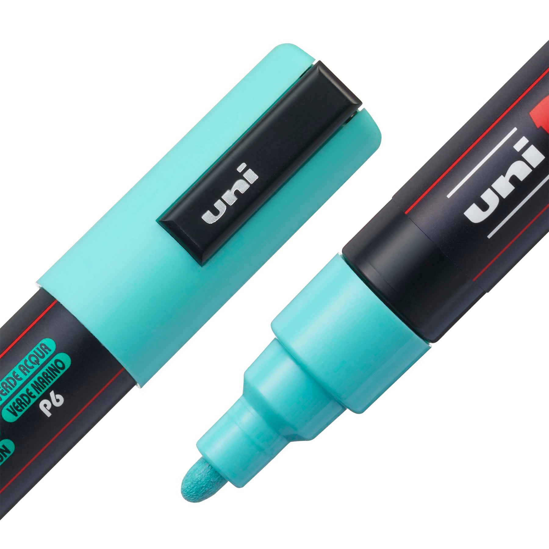 uni® POSCA PC-5M Water-Based Paint Markers, Reversible Medium Tip (1.8-2.5mm), Aqua Green