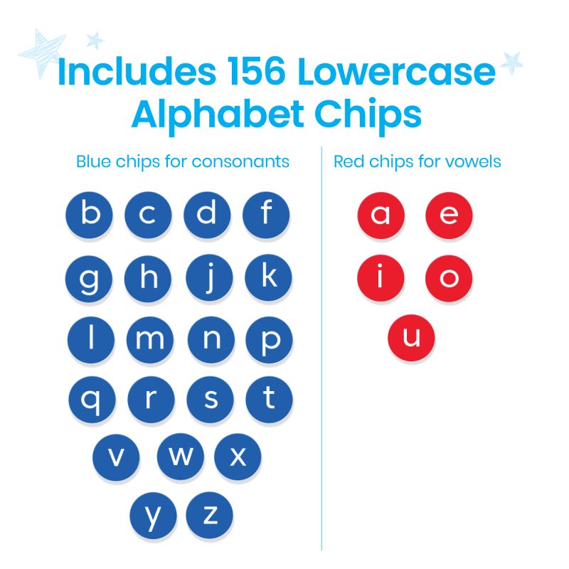 Lowercase Alphabet Chips, Set/6