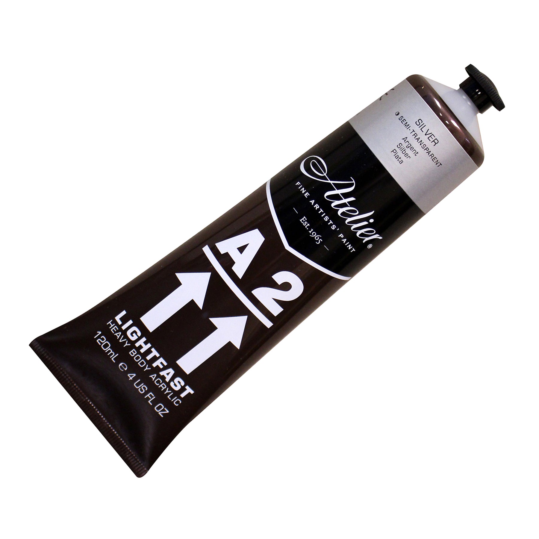 A2 Heavy Body Lightfast Artist Acrylic, 4 oz., Silver