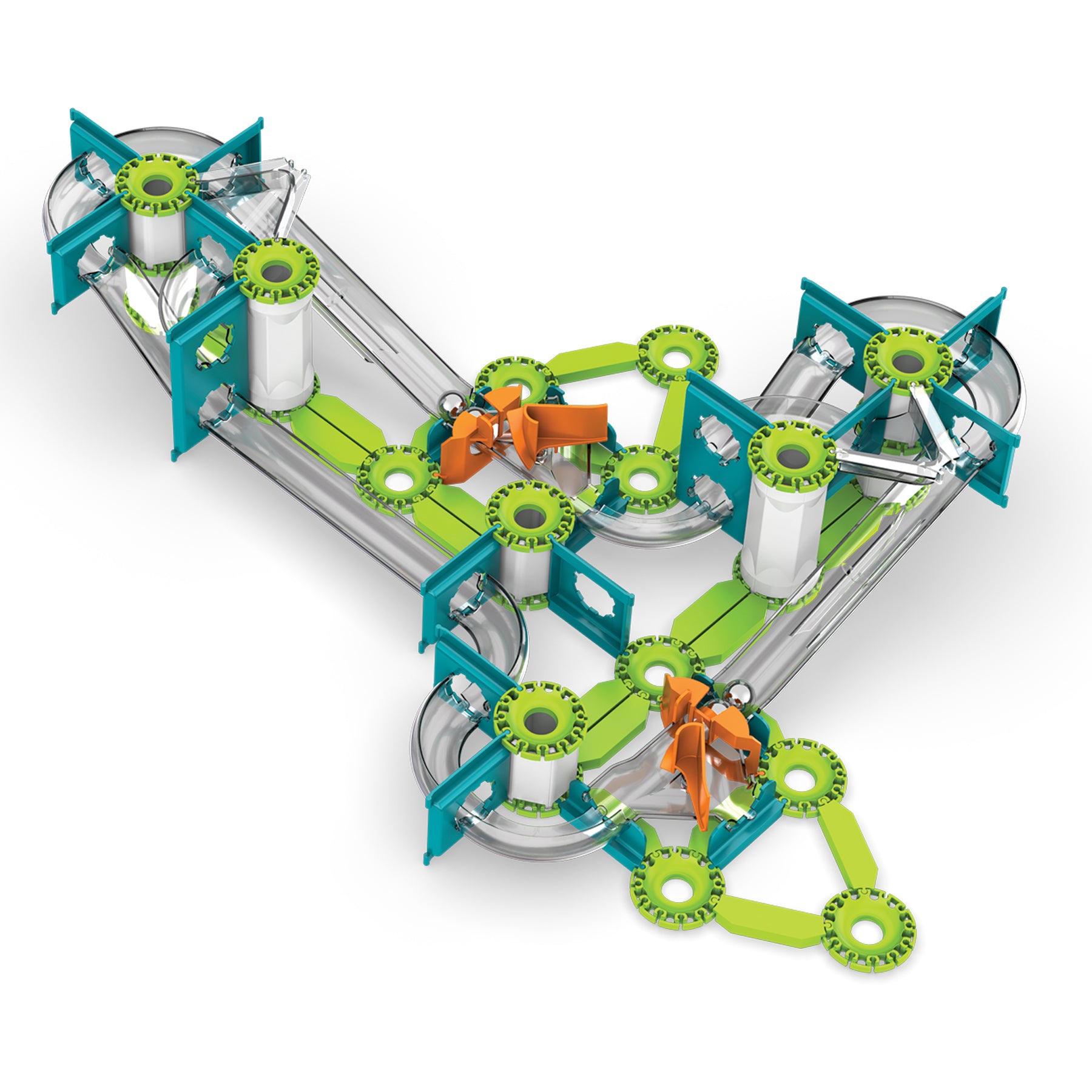 Mechanics Gravity Construction Set, Race Track Recycled, 67 Pieces