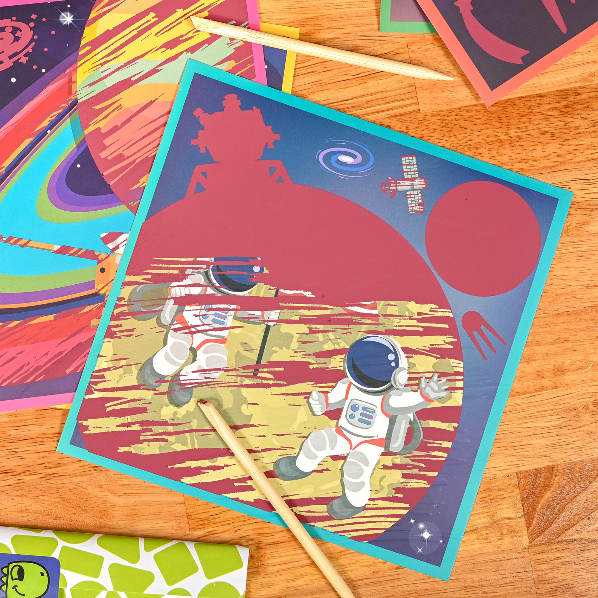 Magic Scratch Paper, Space, 10 Per Pack, 2 Packs