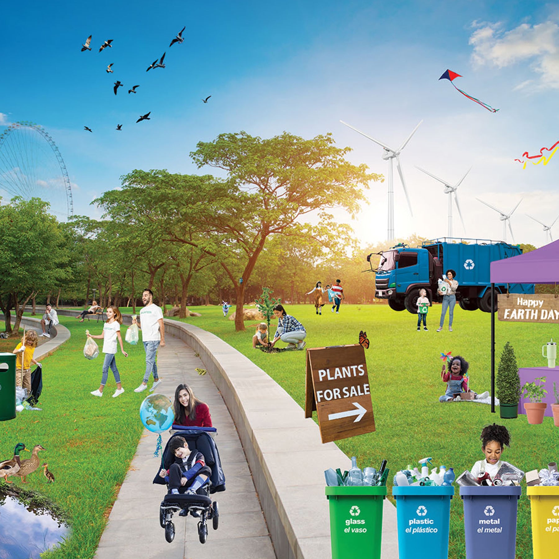 Earth Day Celebration at the Park Floor Puzzle