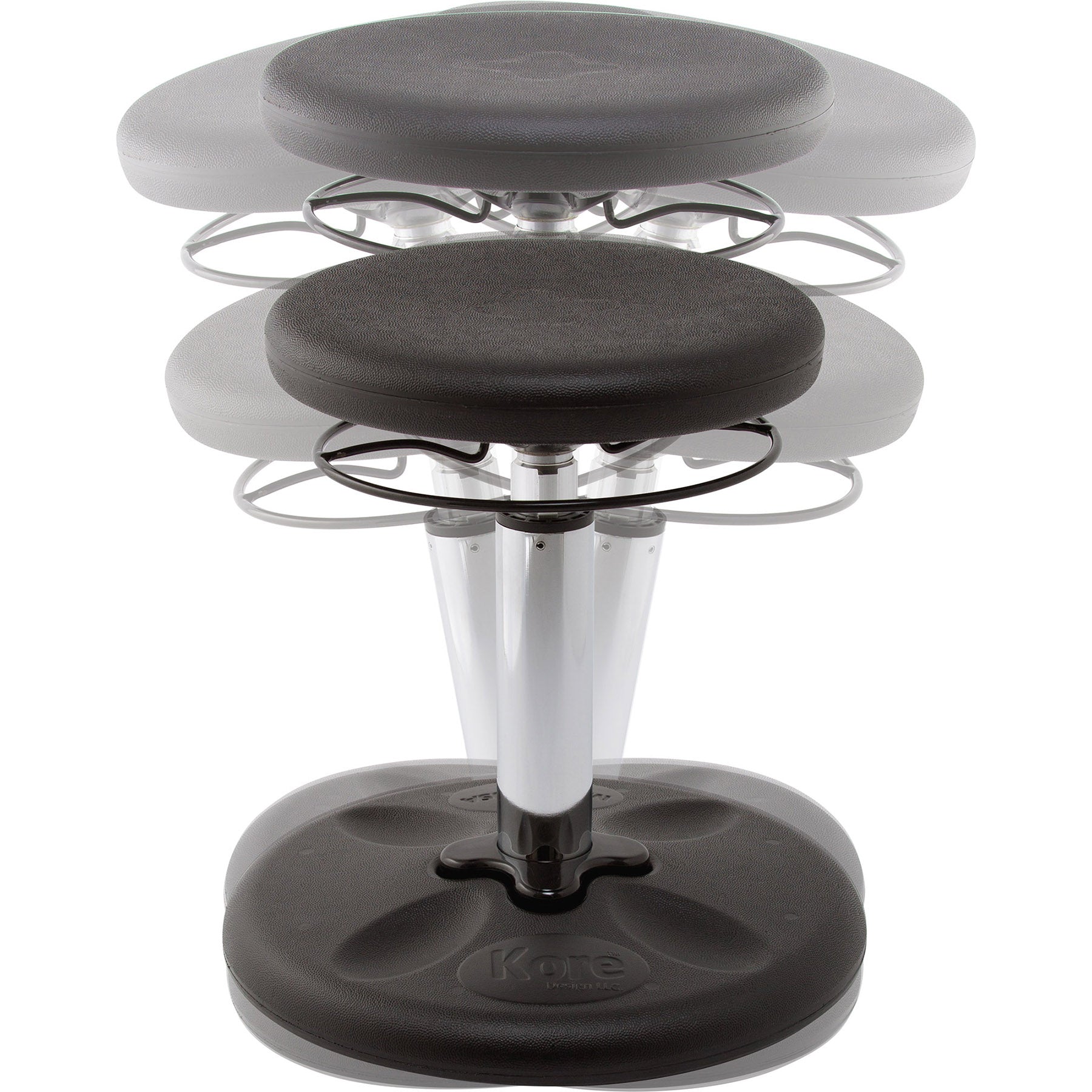 Kids Adjustable Standard Wobble Chair 14-19", Black