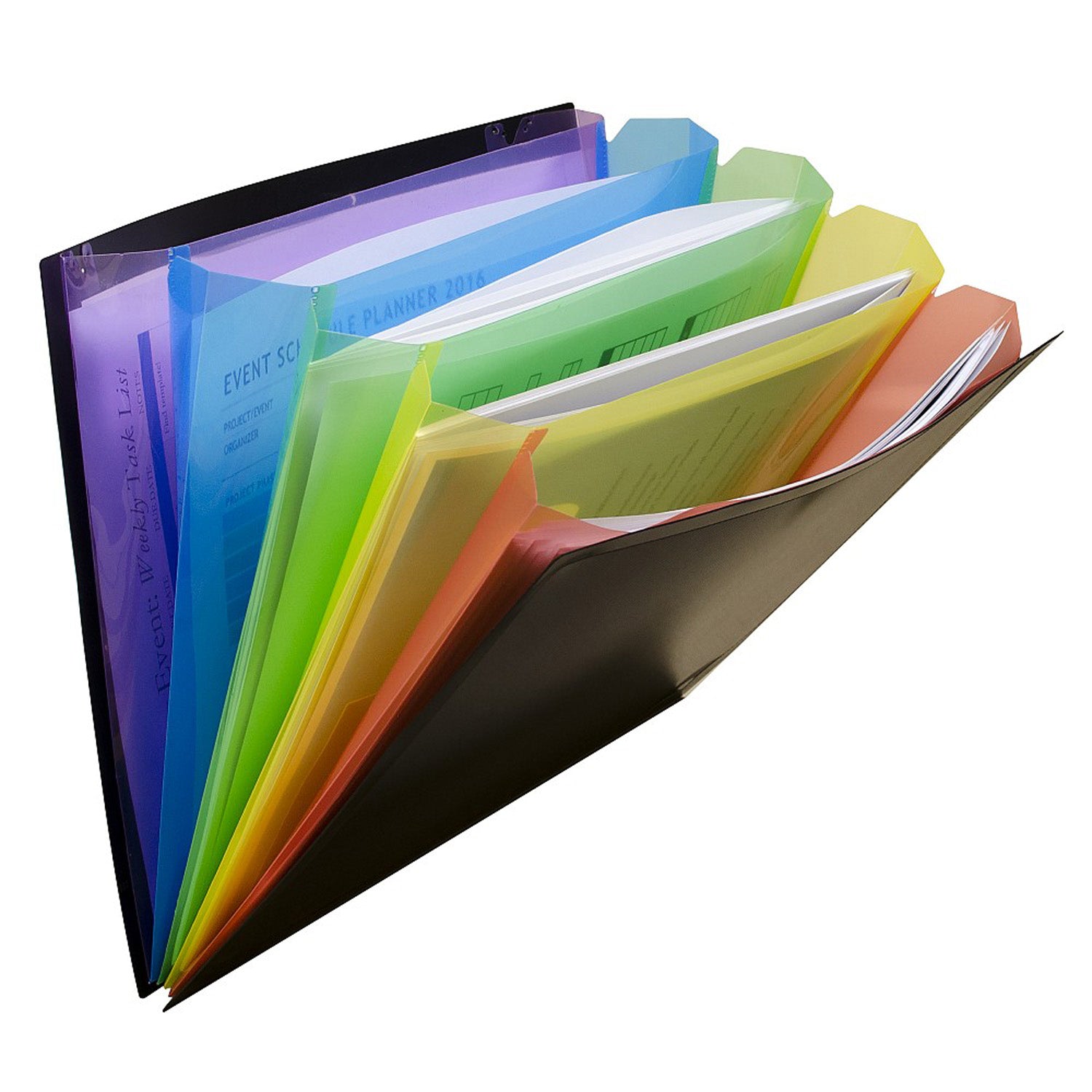 Rainbow Document Sorter, Black/Multicolor