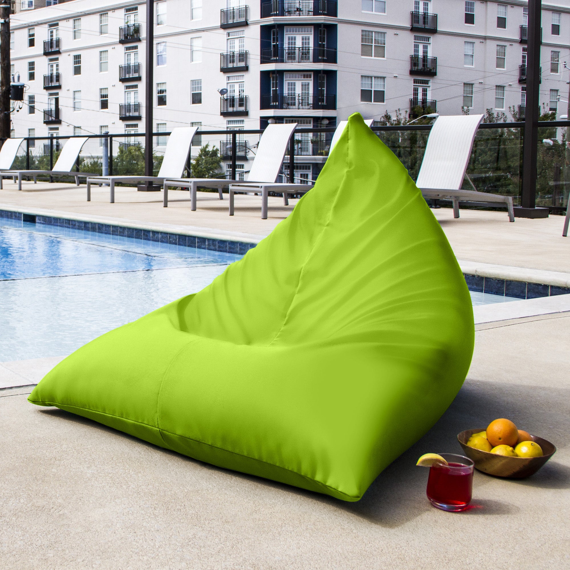 Jaxx Twist Outdoor Bean Bag Chair, Lime