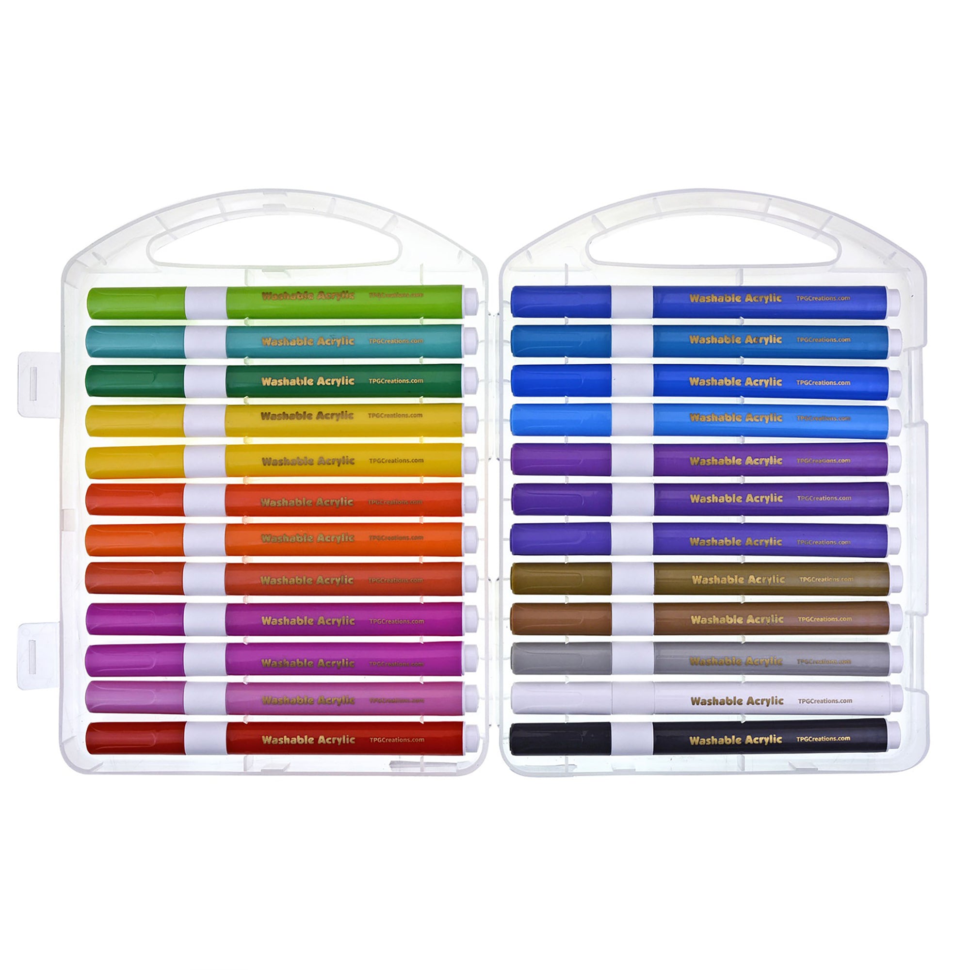 Washable Acrylic Markers, Assorted, 24 Pack