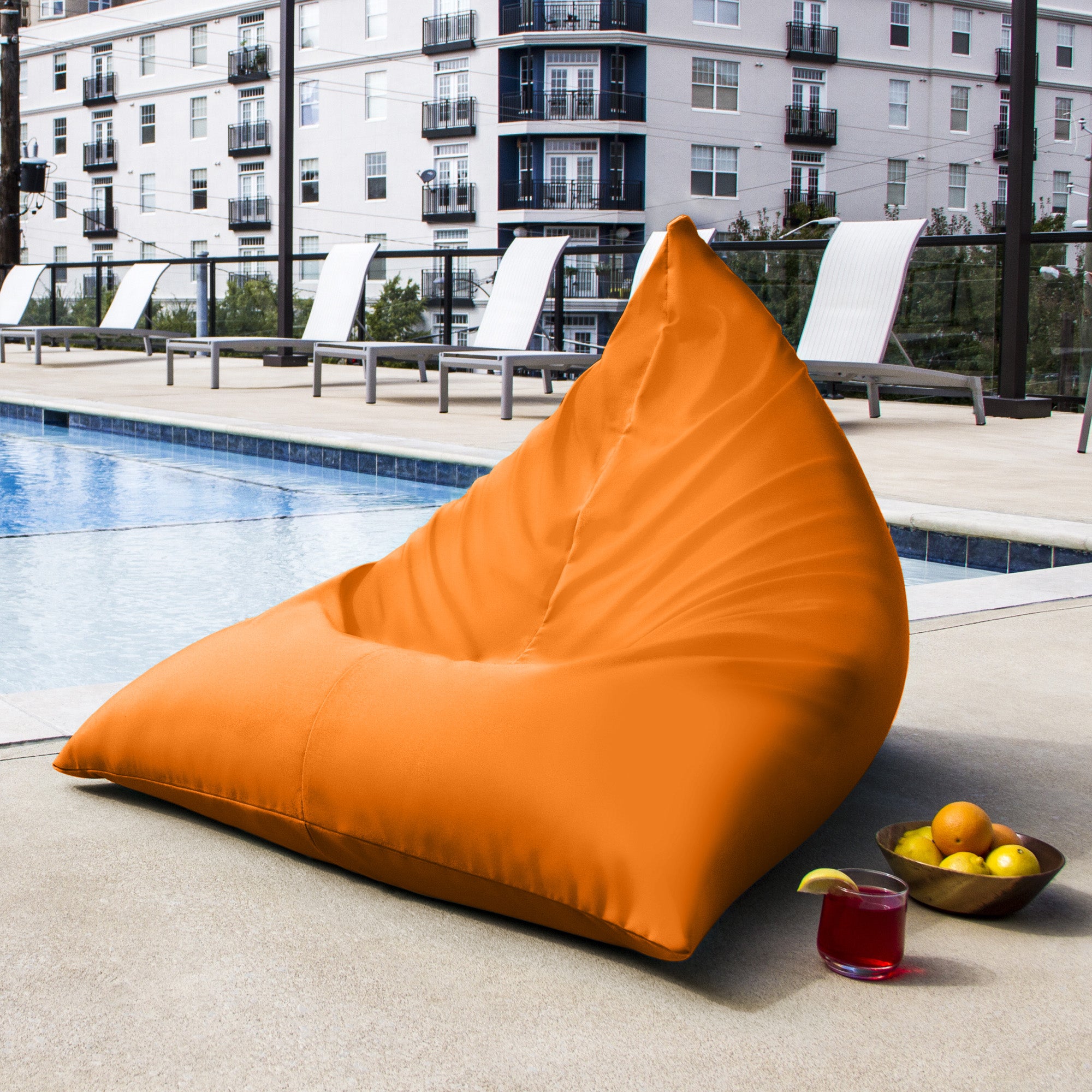 Jaxx Twist Outdoor Bean Bag Chair, Tangerine