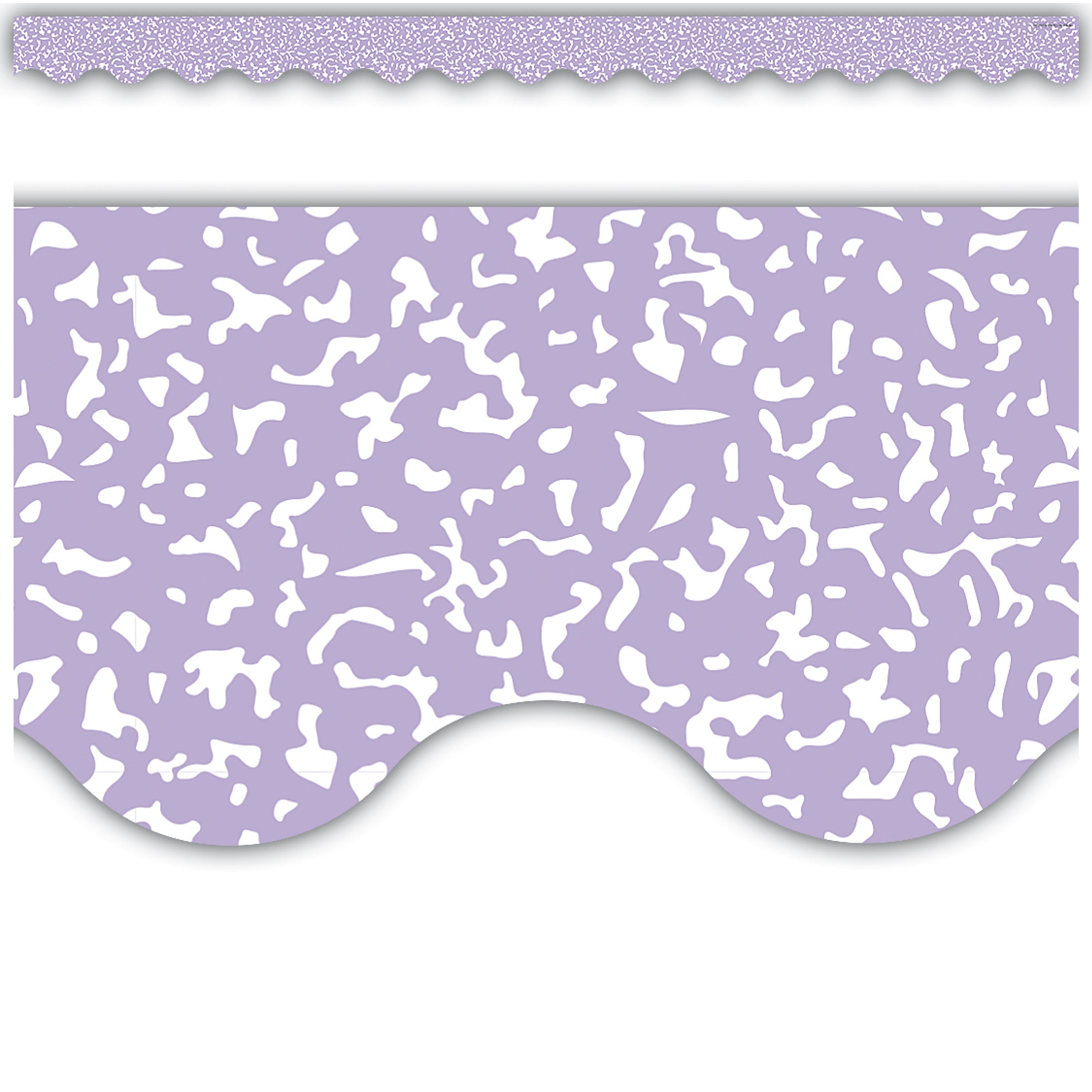 Composition Purple Scalloped Border Trim, 35 Feet