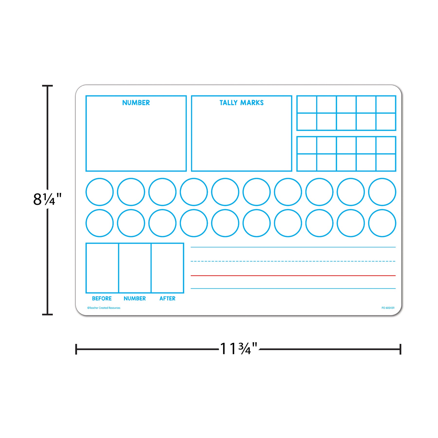 Double-Sided Learning Numbers 1-20 Dry Erase Boards, Pack of 10