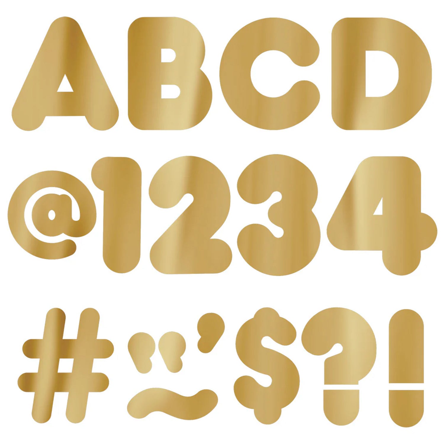 Gold Metallic 4" Casual UC Ready Letters®