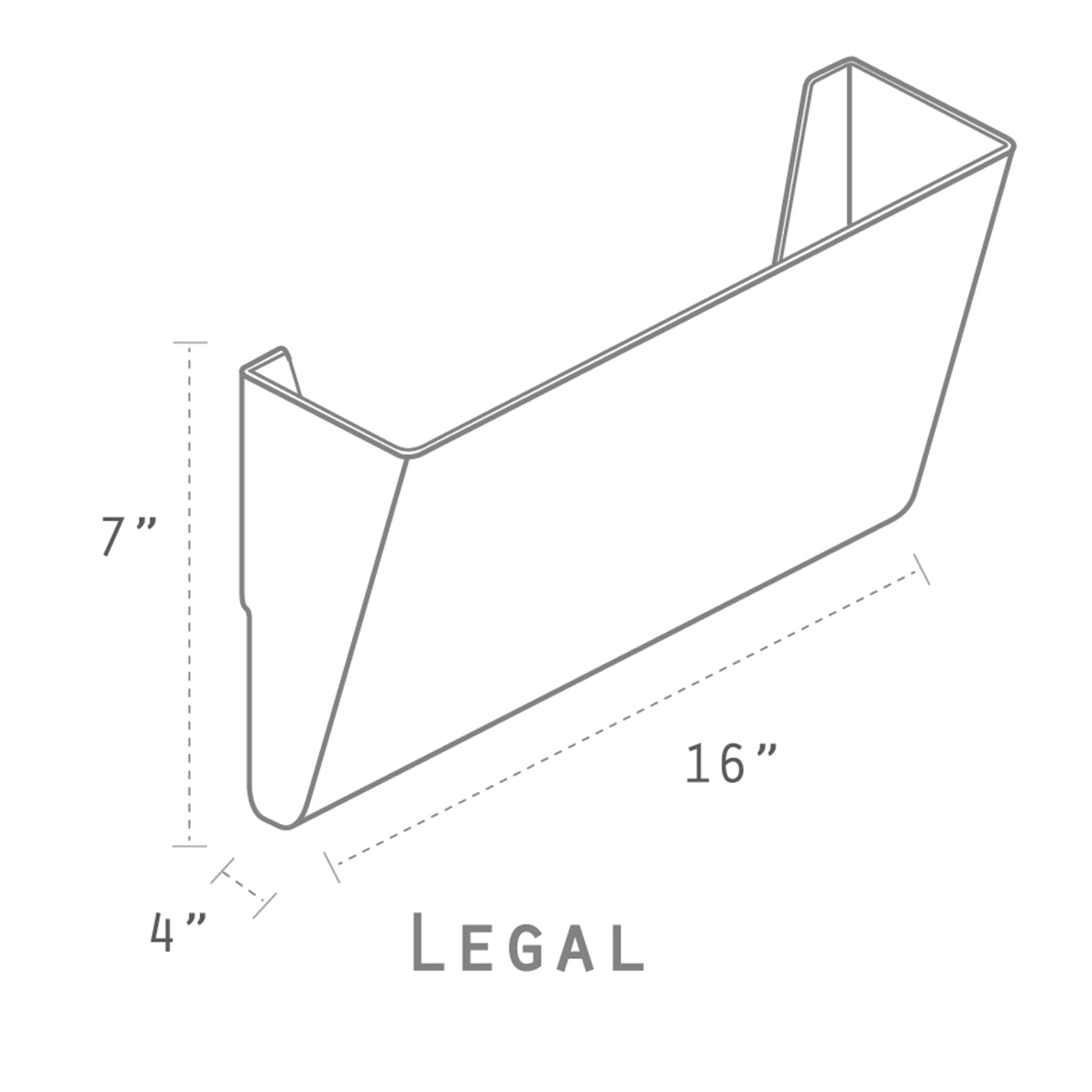Magnetic Wall File, Legal, Black