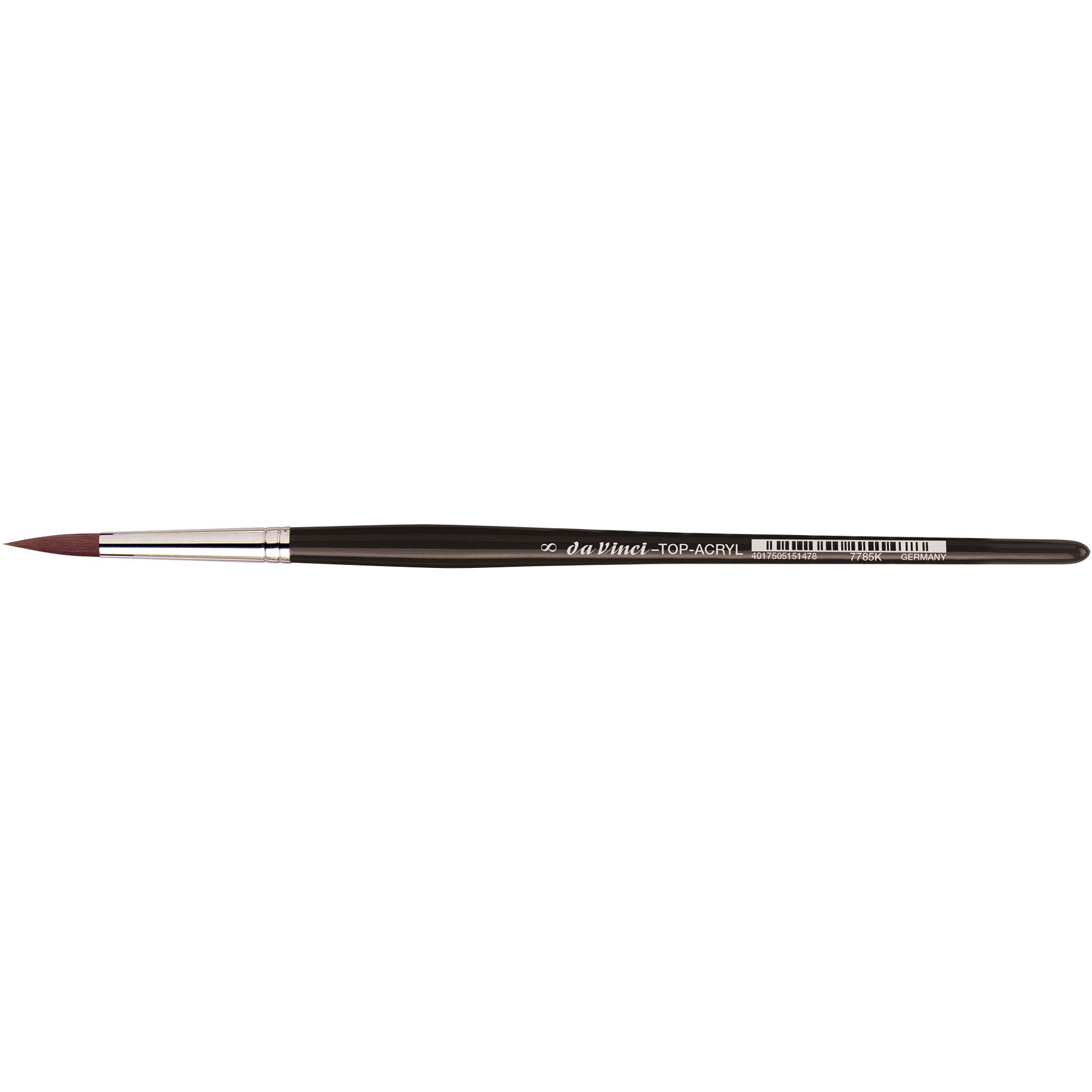 TOP-ACRYL Red-Brown Brush, Synthetic, Acrylic & Oil, Round, Series 7785K, Size 8