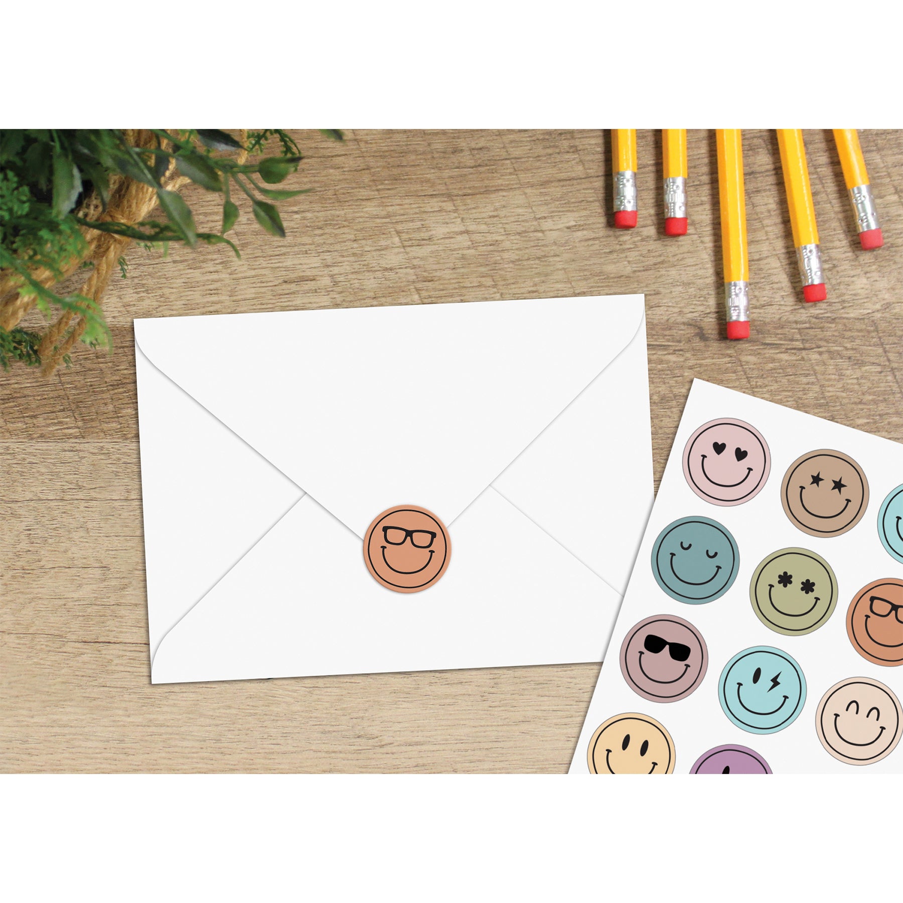 Calming Colors Smiley Faces Stickers, Pack of 120