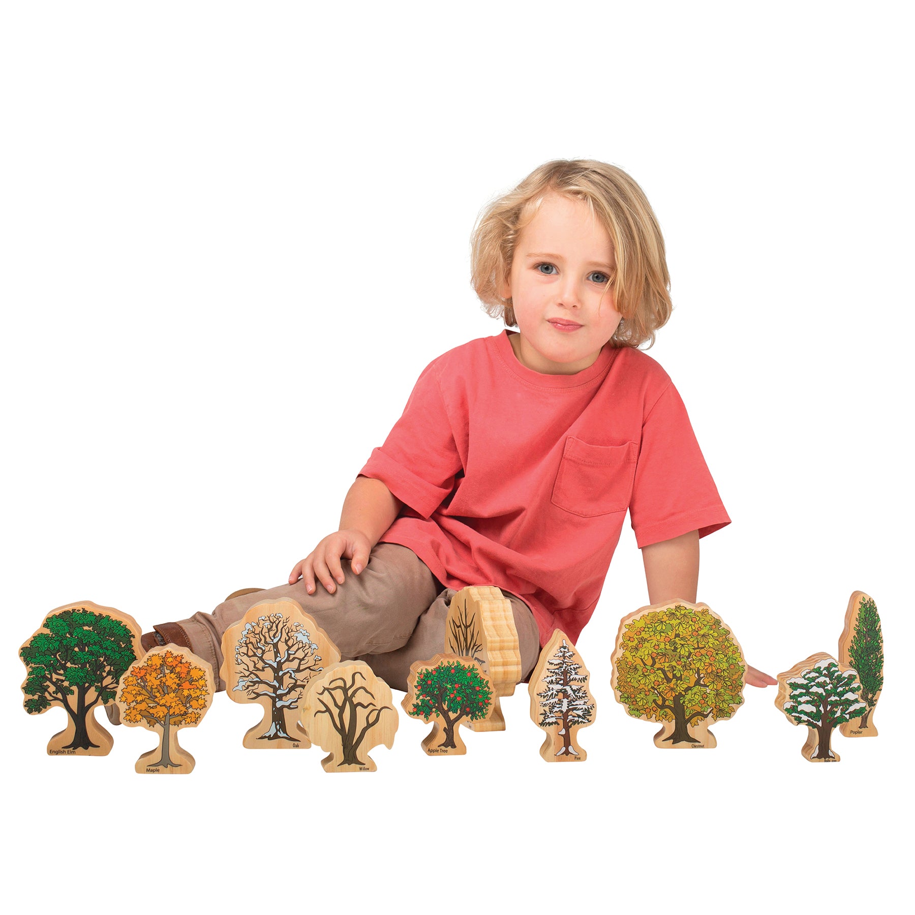 Trees of All Seasons Wooden Blocks - Set of 10 - Ages 2+