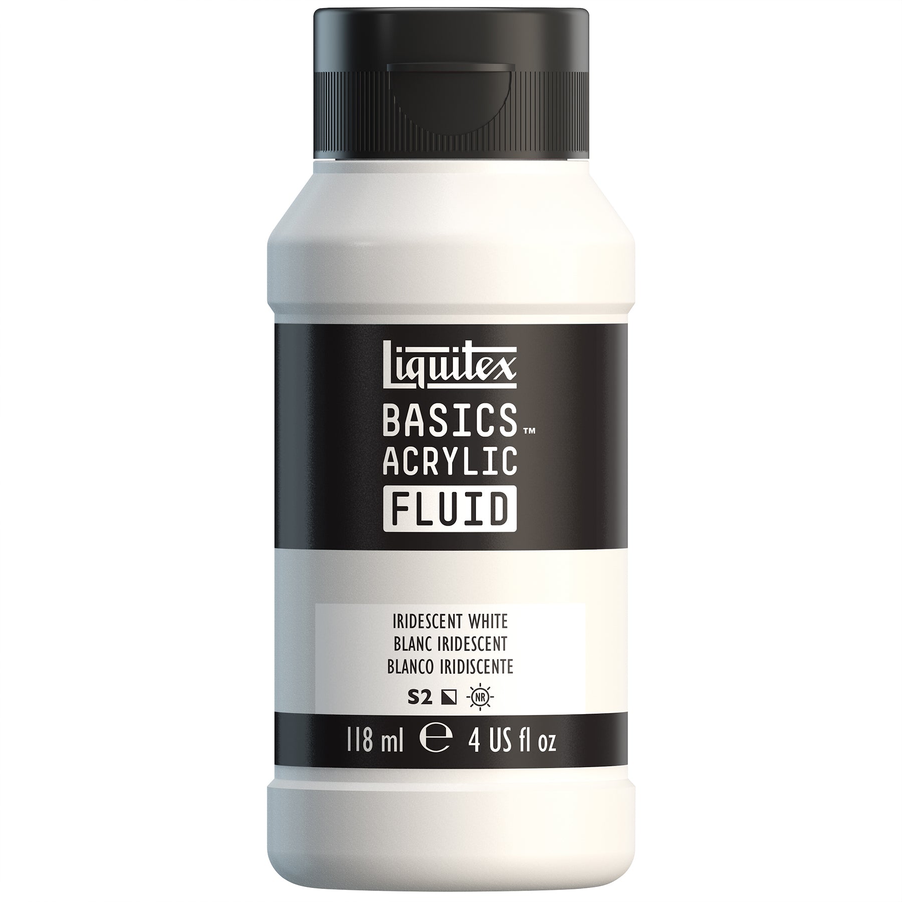 LQ BASICS Acrylic Fluid 118ml Bottle -  Iridescent White