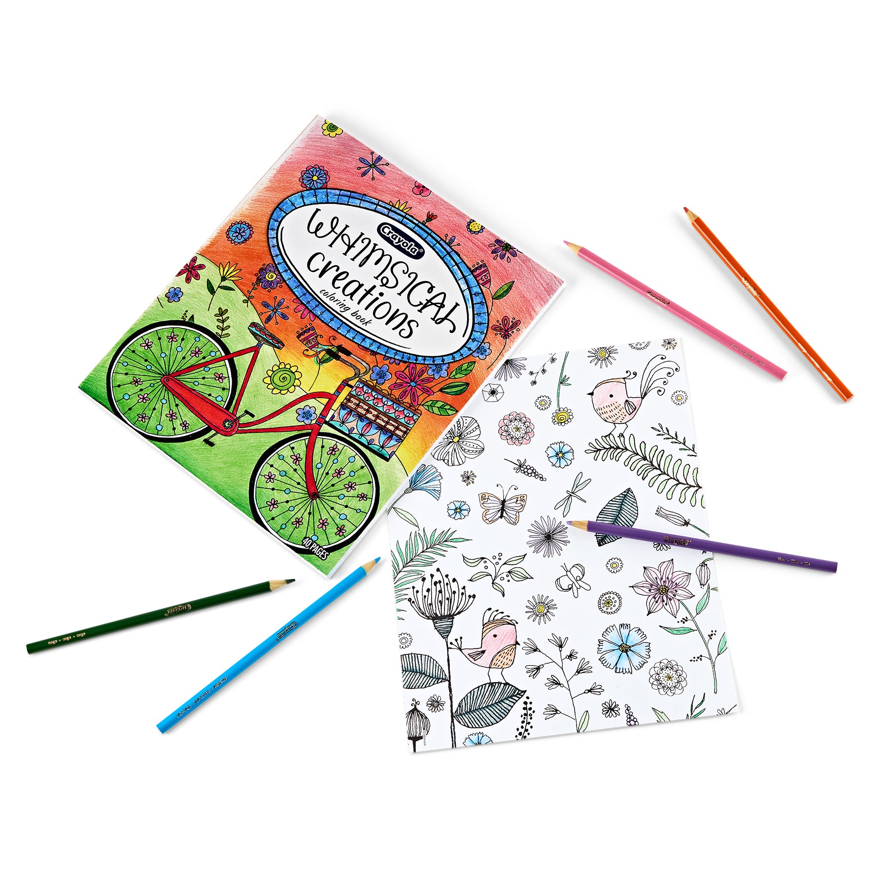 Whimsical Creations Coloring Book for Adults, Adult Coloring Pages, 40 Pages