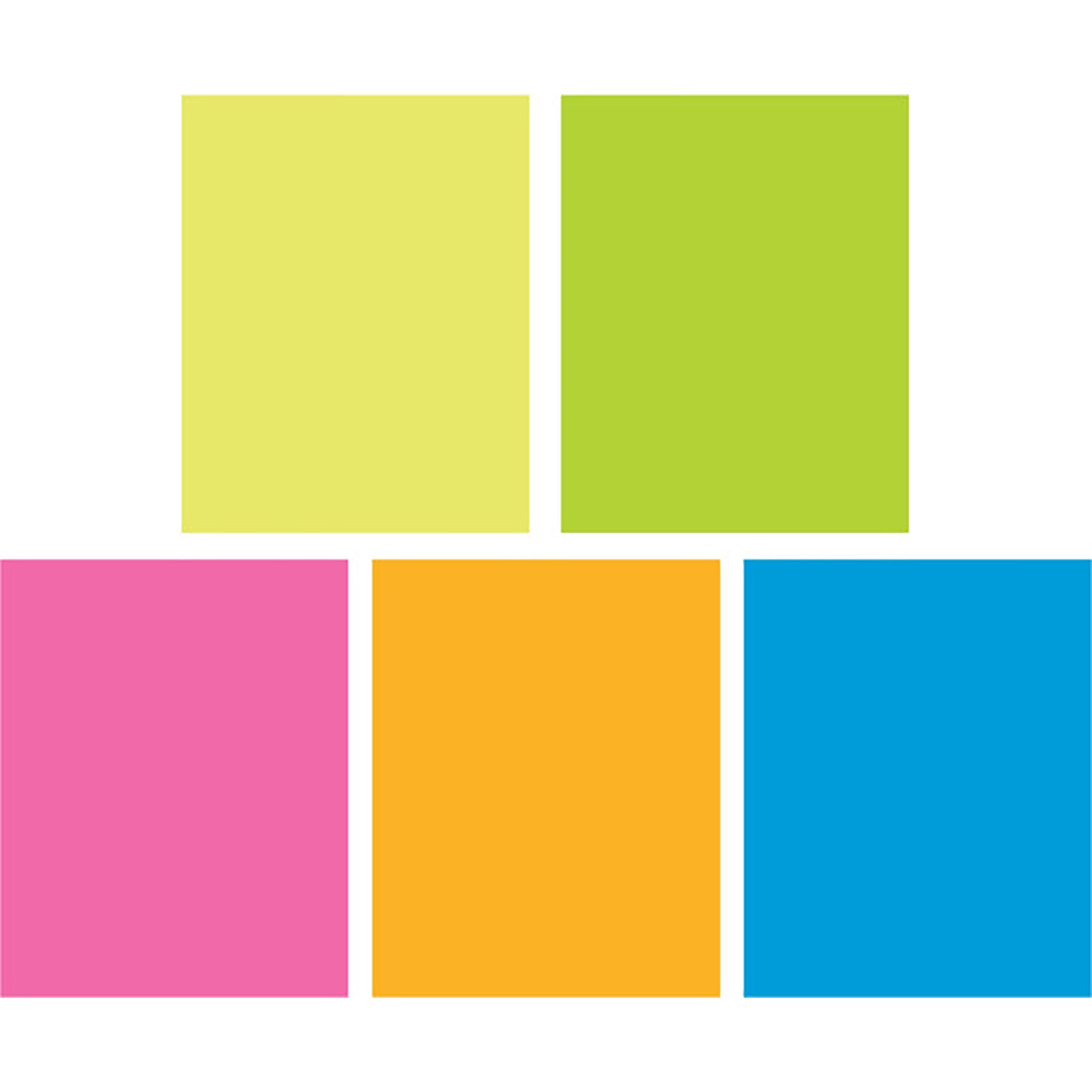 Premium Coated Poster Board, 5 Assorted Neon Colors, 22" x 28", 25 Sheets