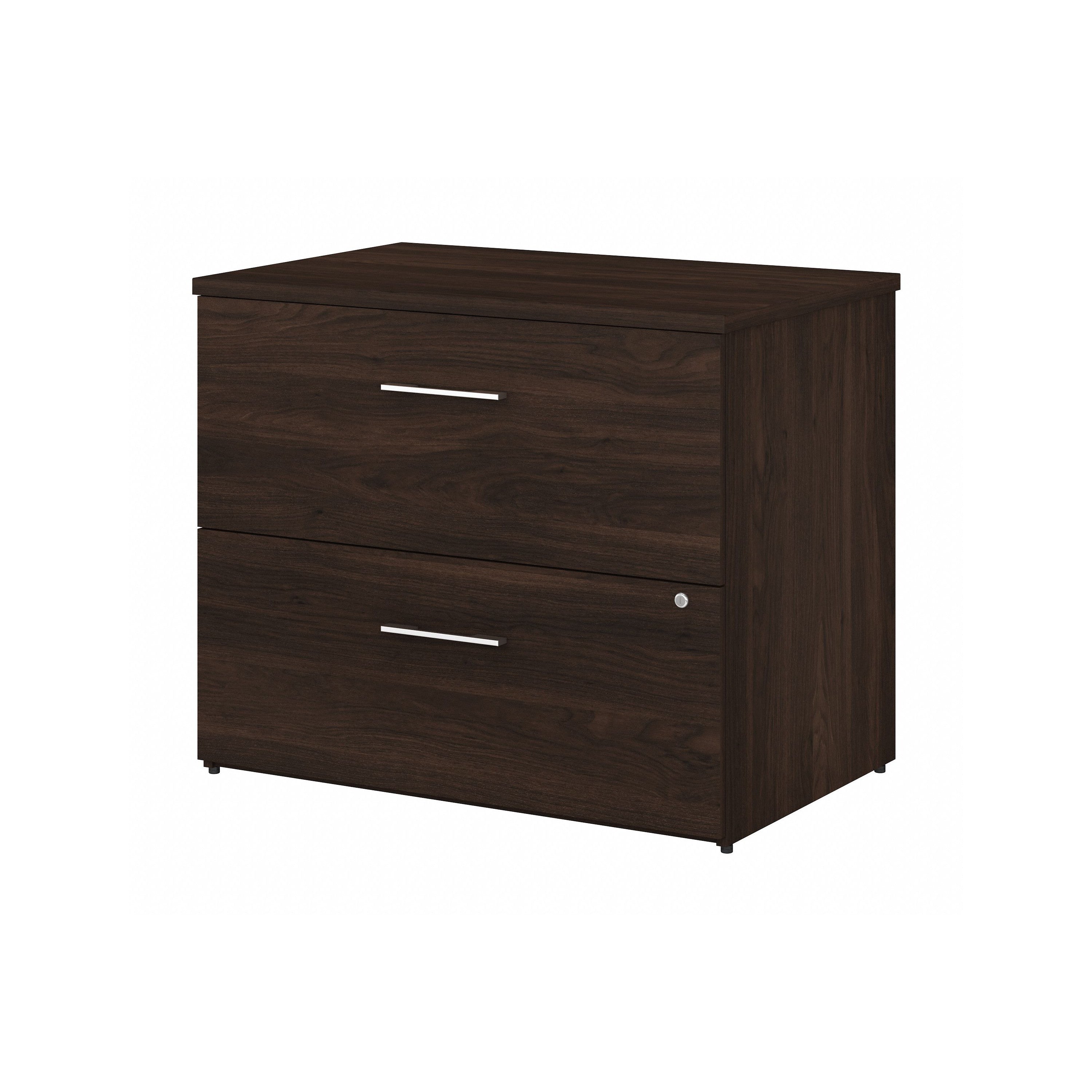 Bush Business Furniture Office 500 36W 2 Drawer Lateral File Cabinet in Black Walnut - Assembled - 35.67" Width x 23.35" Depth x 29.84" Height