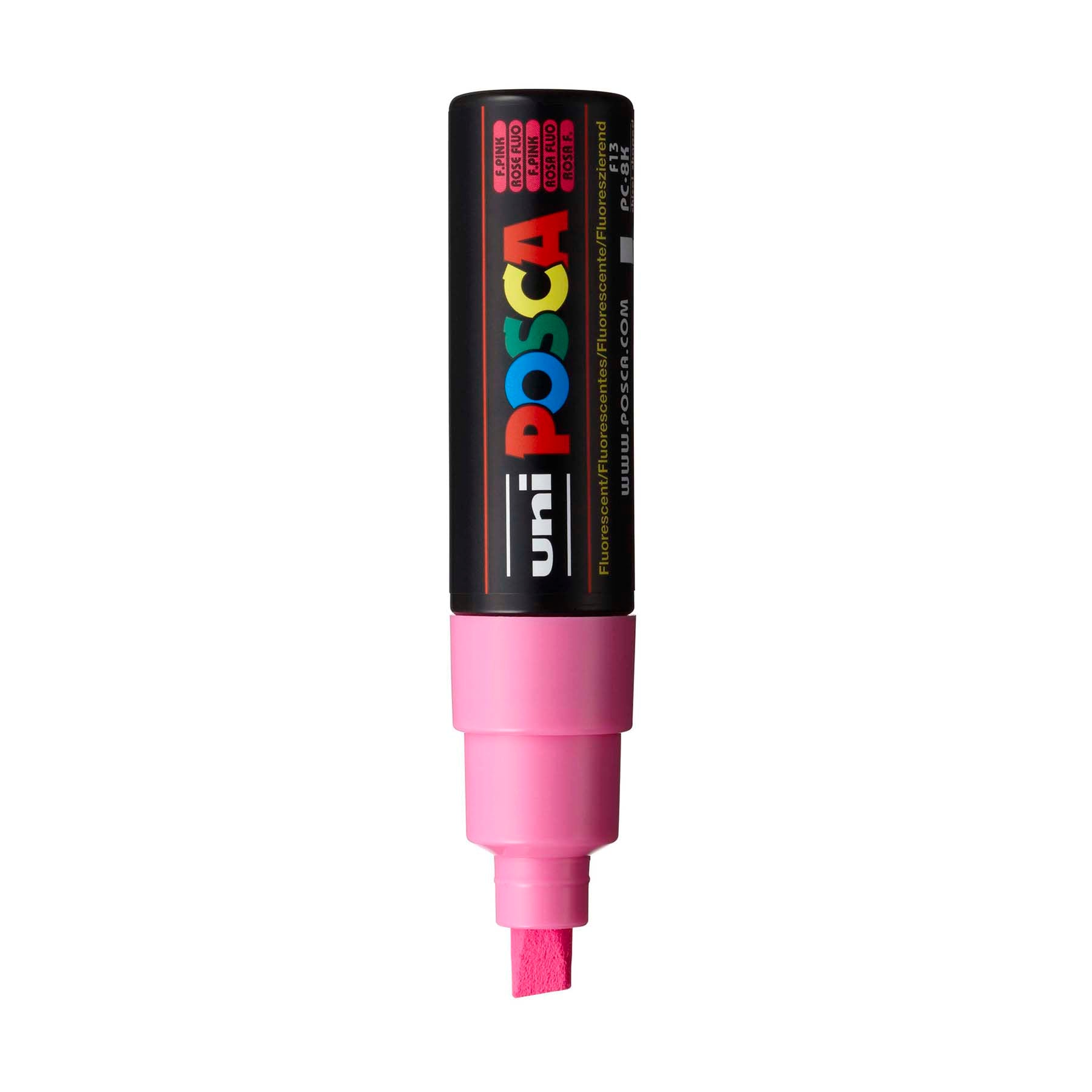 uni® POSCA PC-8K Water-Based Paint Markers, Broad Tip (8mm), Fluorescent Pink