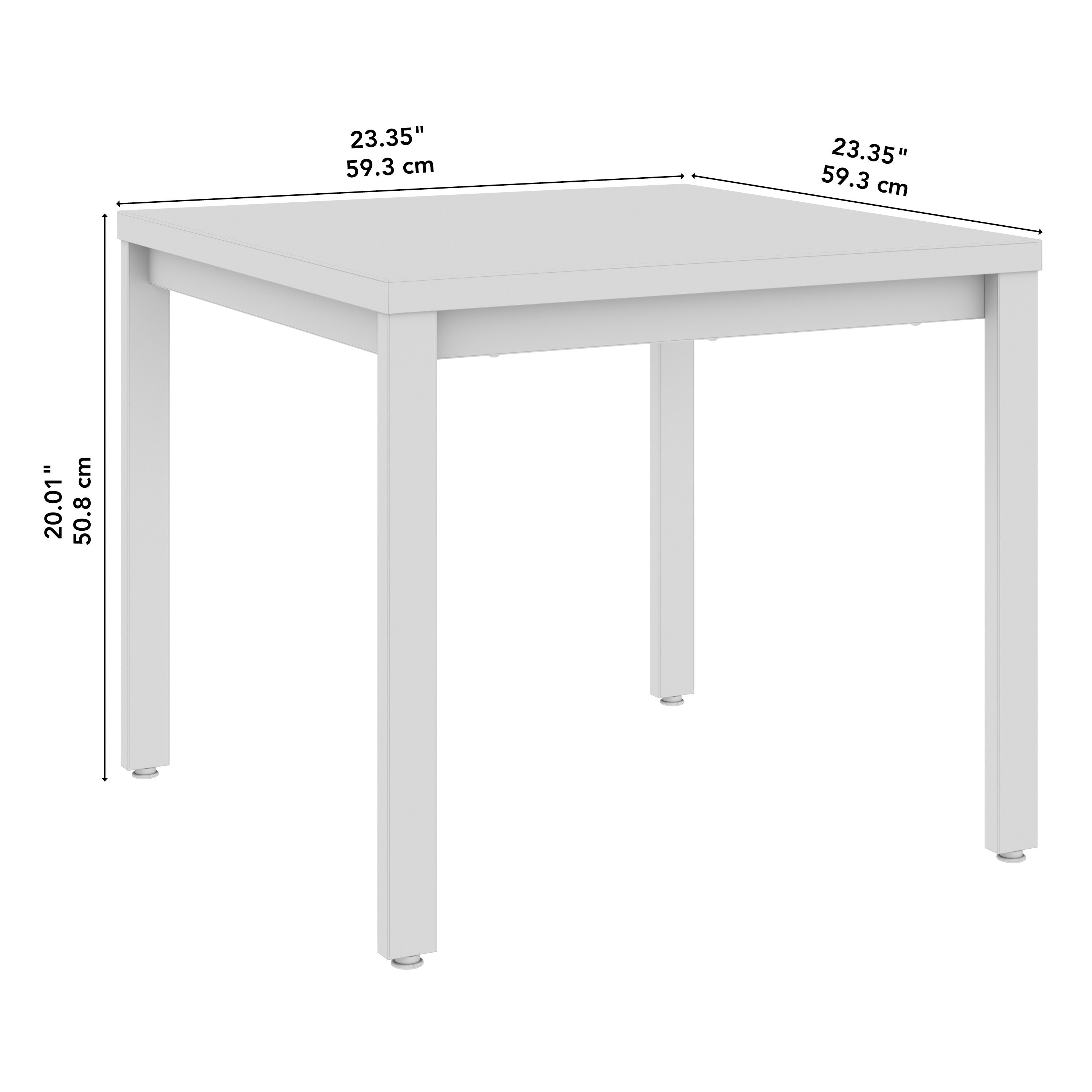 Bush Business Furniture Arrive Waiting Room End Table in Storm Gray - 23.35" Width x 23.35" Depth x 20.1" Height